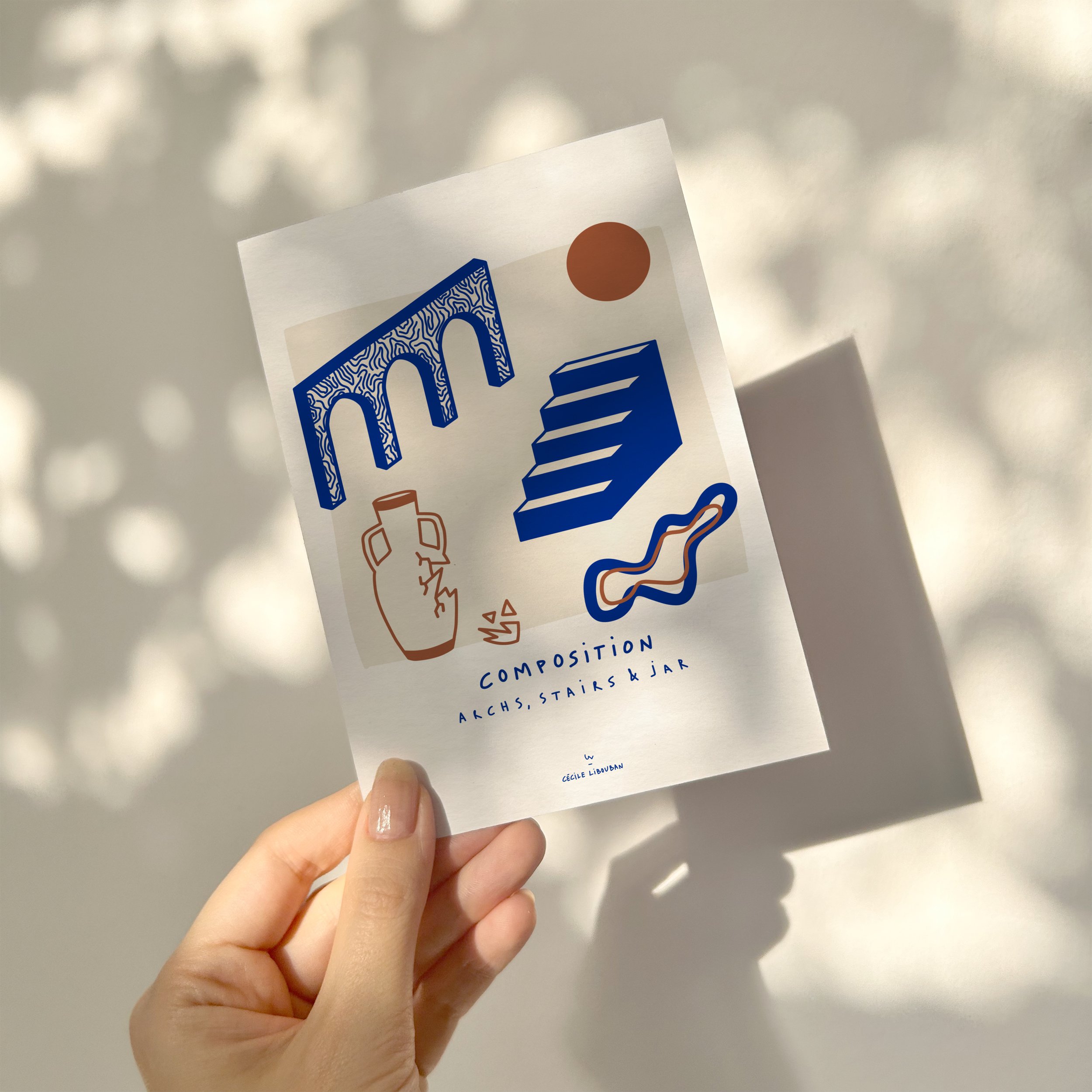 COMPOSITION — Carte de vœux illustrée