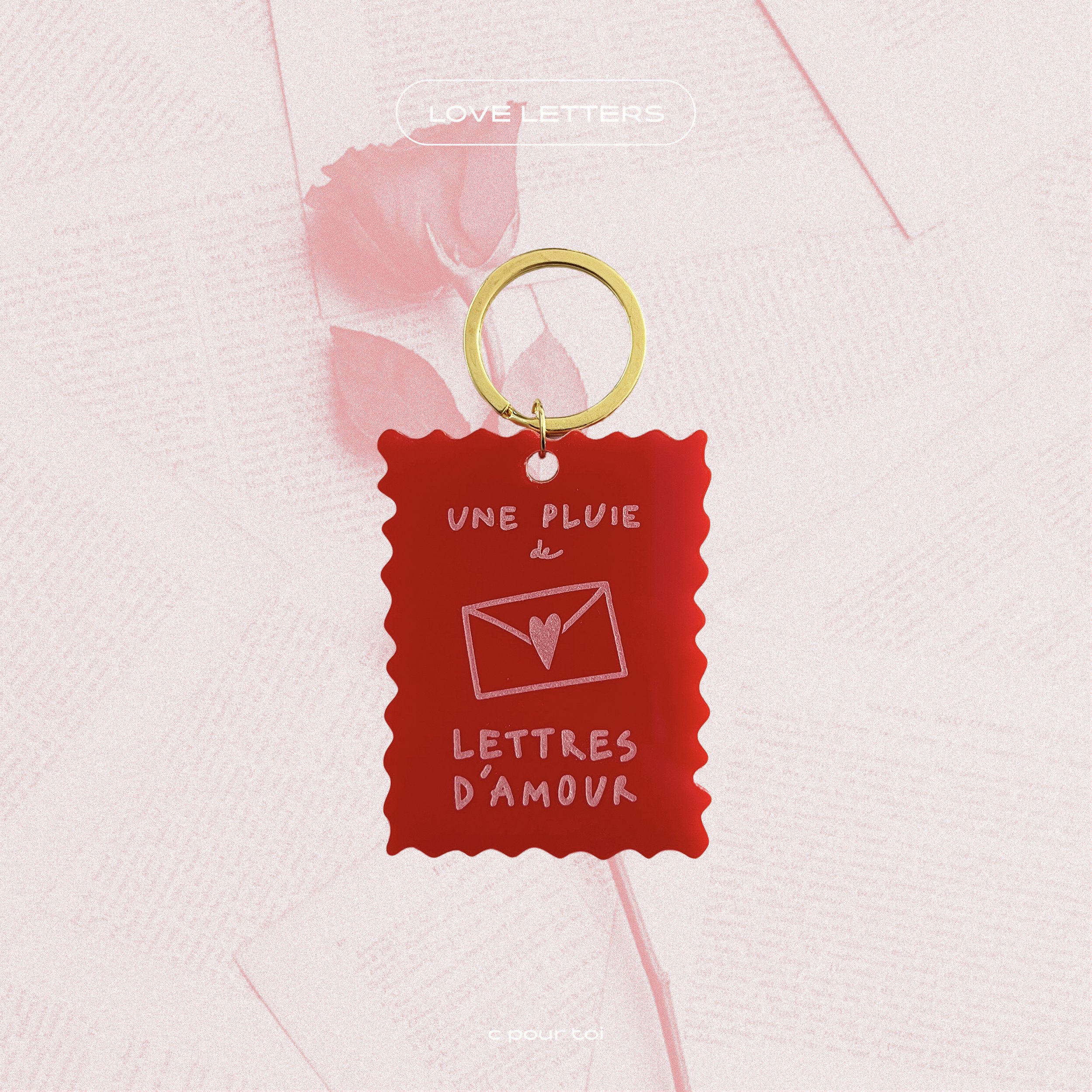 LOVE LETTERS — Porte-clés message doux