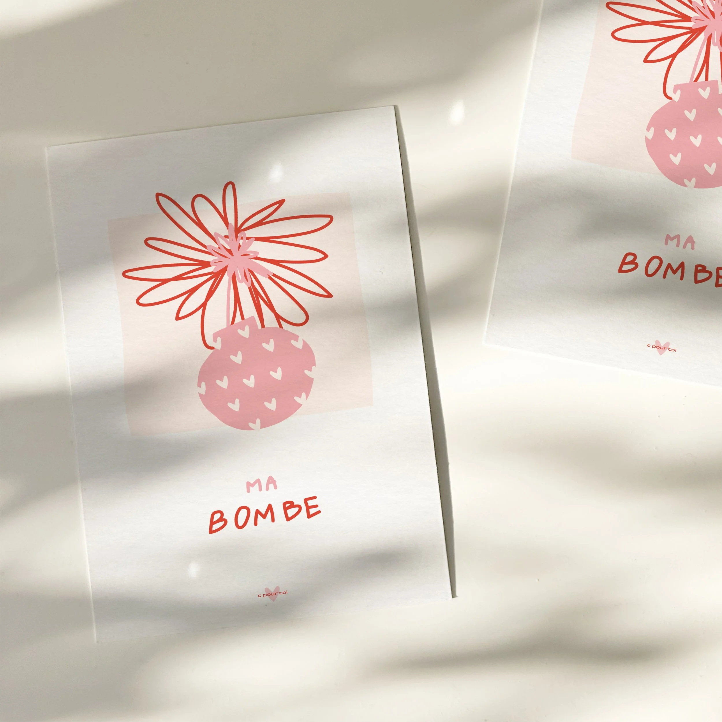 MA BOMBE — Carte de vœux illustrée