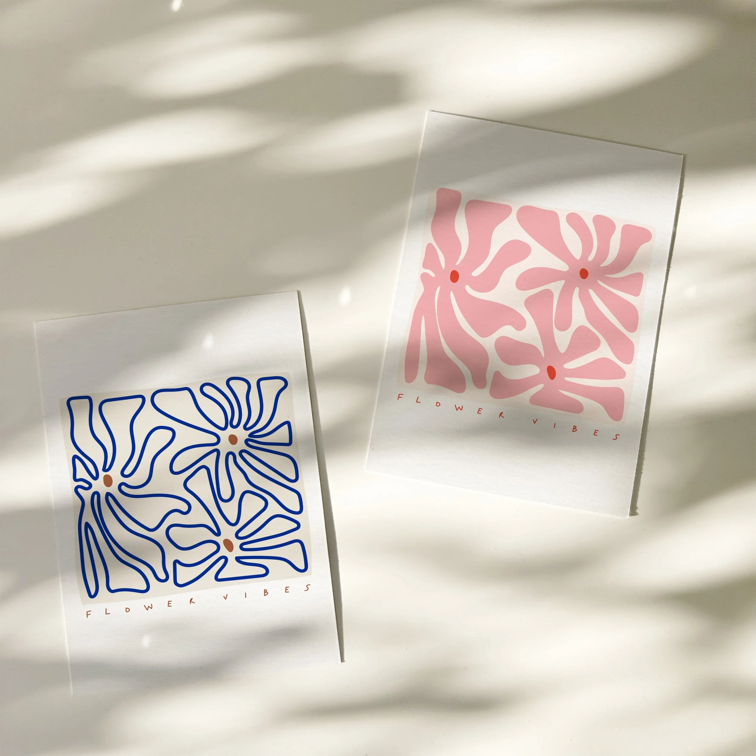 FLOWER VIBES — Carte de vœux illustrée