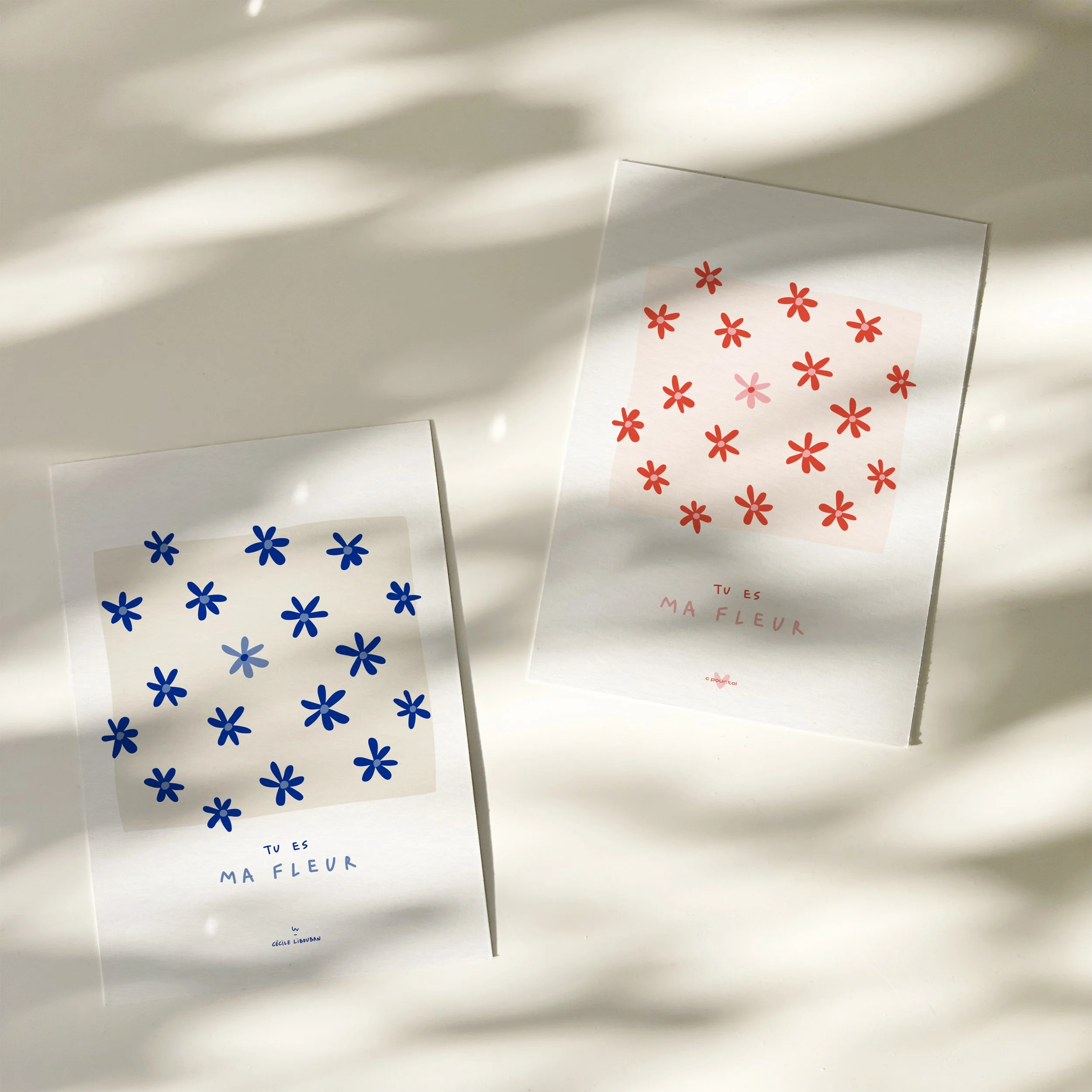 MY FLOWER — Carte de vœux illustrée