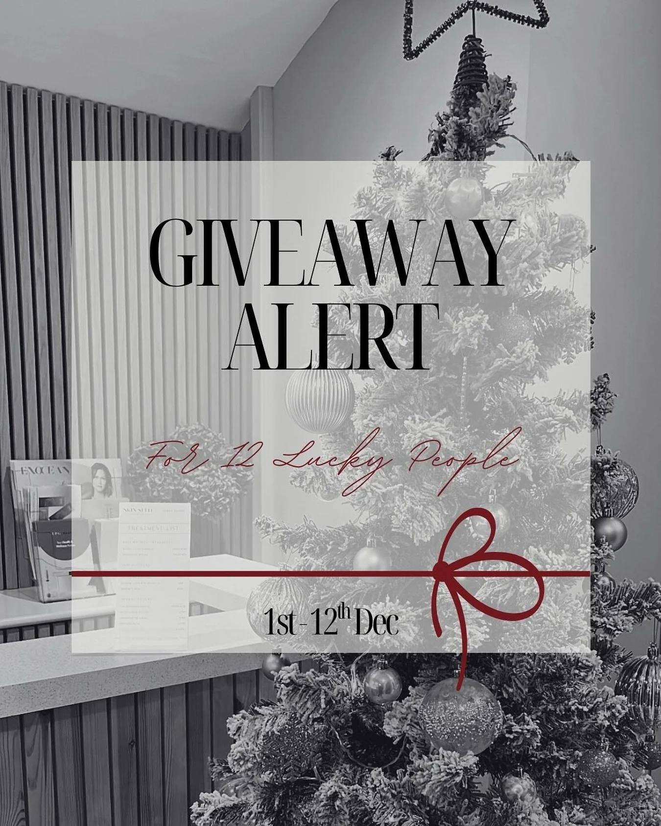 ✨C H R I S T M A S  G I V E A W A Y ✨

To thank you all for an amazing year we have decided to run a Christmas Giveaway: THE 12 DAYS OF CHRISTMAS 

To enter: 
💉Like + Save this post 
💉Tag x3 friends 
💉Share to story 
💉FREE extra x3 entries for an