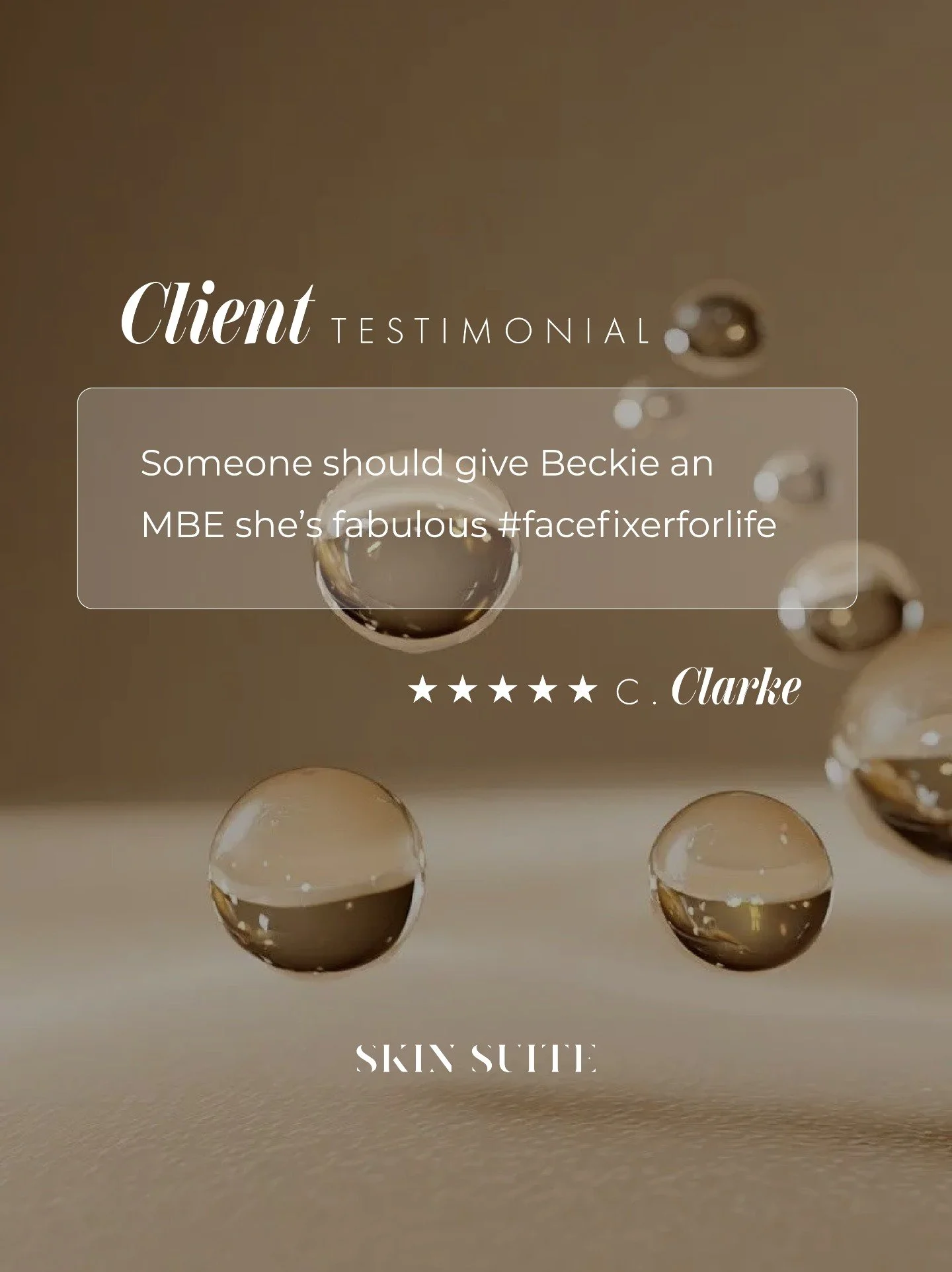 Nothing better than clients who become part of the Skin Suite family 🖤

Trust means everything in aesthetics, and feedback like this never goes unnoticed.

We&rsquo;re so grateful to every client who continues to support, recommend and trust Beckie 