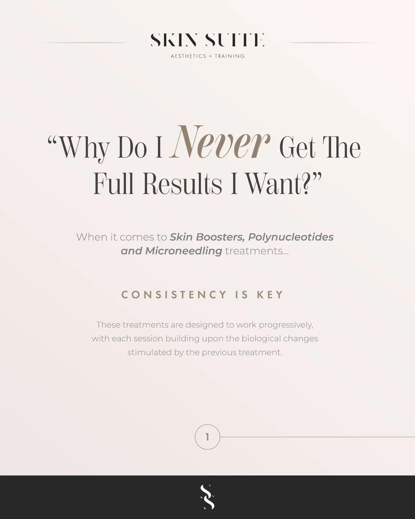 Why do I never get the full results I want? ✨

It's a question we hear often in clinic.

Many regenerative treatments, including Skin Boosters, Polynucleotides and Microneedling, are designed to work progressively. While you may notice improvements a