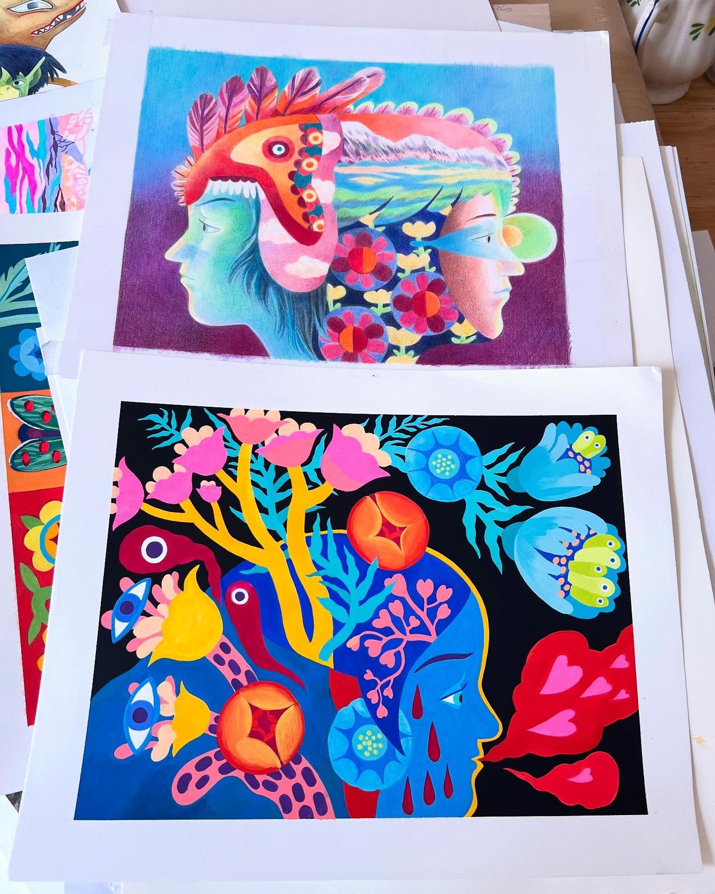 Parfois ( ou peut-&ecirc;tre toujours ? ), les id&eacute;es prennent forme sans les mots, elles sont l&agrave;, comme &agrave; l&rsquo;or&eacute;e de notre conscience, attendant de s&rsquo;incarner.

Depuis que j&rsquo;ai ouvert en grand la porte de 