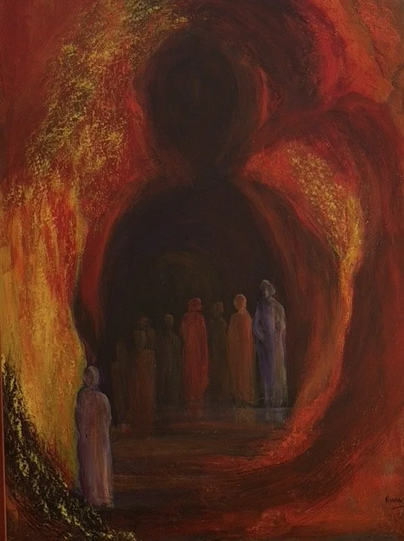 Ineens werd ik uit mijn schilderij getrokken