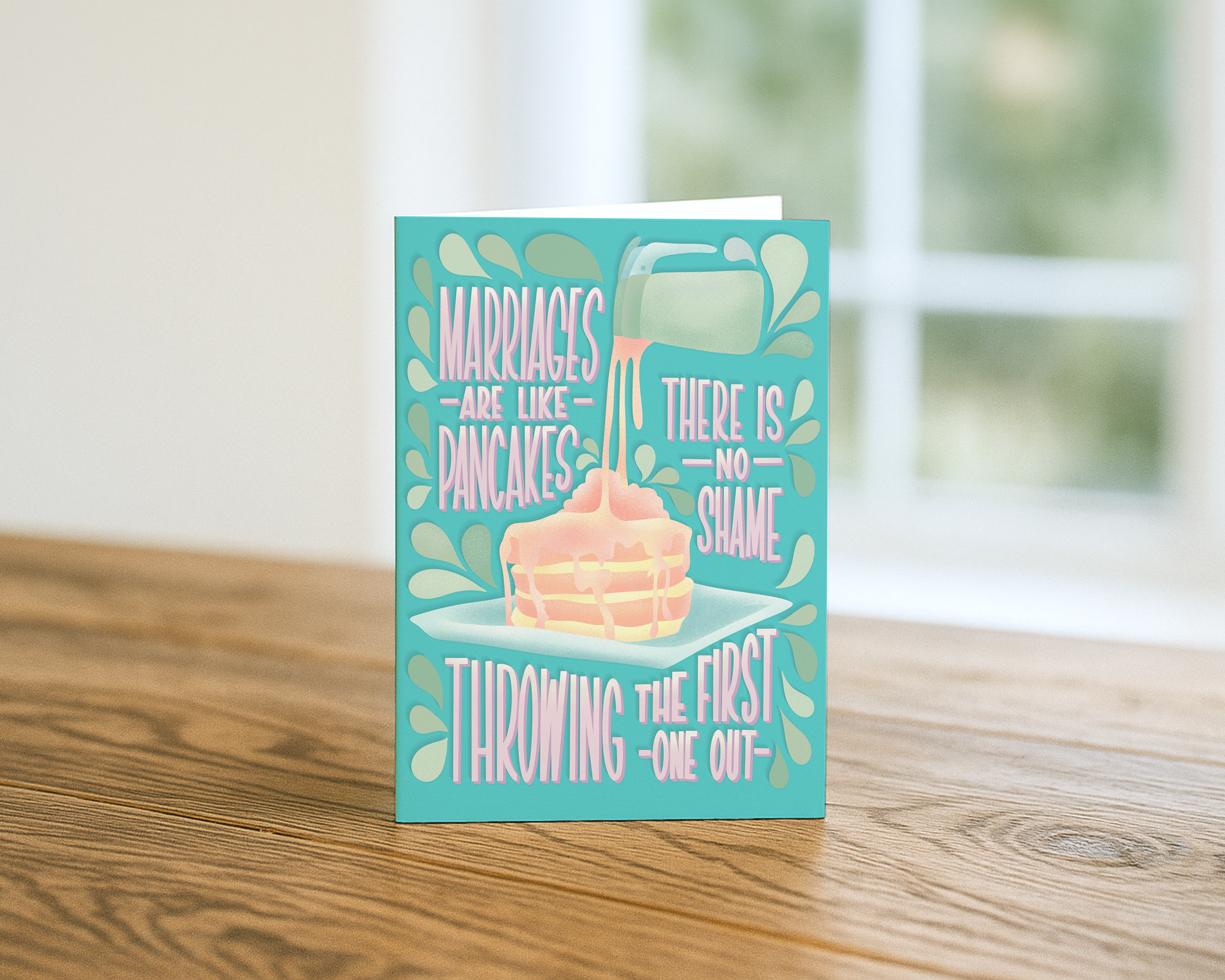 Marriages Are Like Pancakes Card | Funny Divorce & Relationship Humor Greeting Card