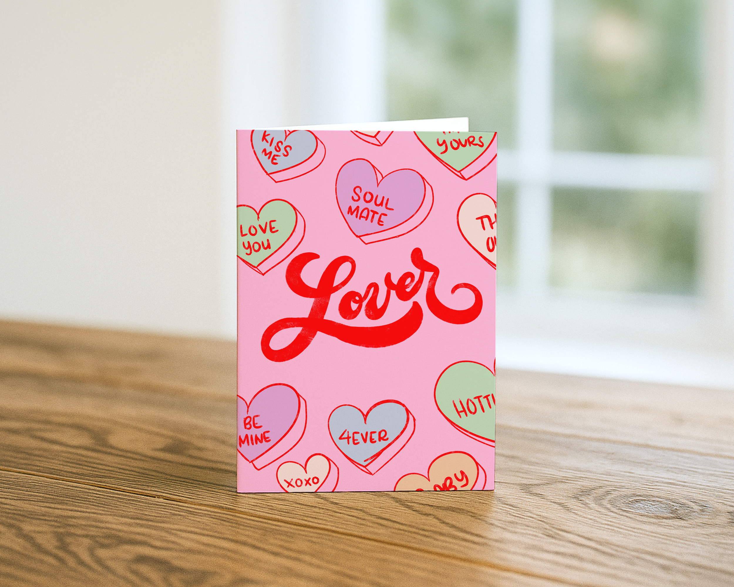 Lover Playful Valentine Greeting Card Funny Love Card, 5x7 Linen