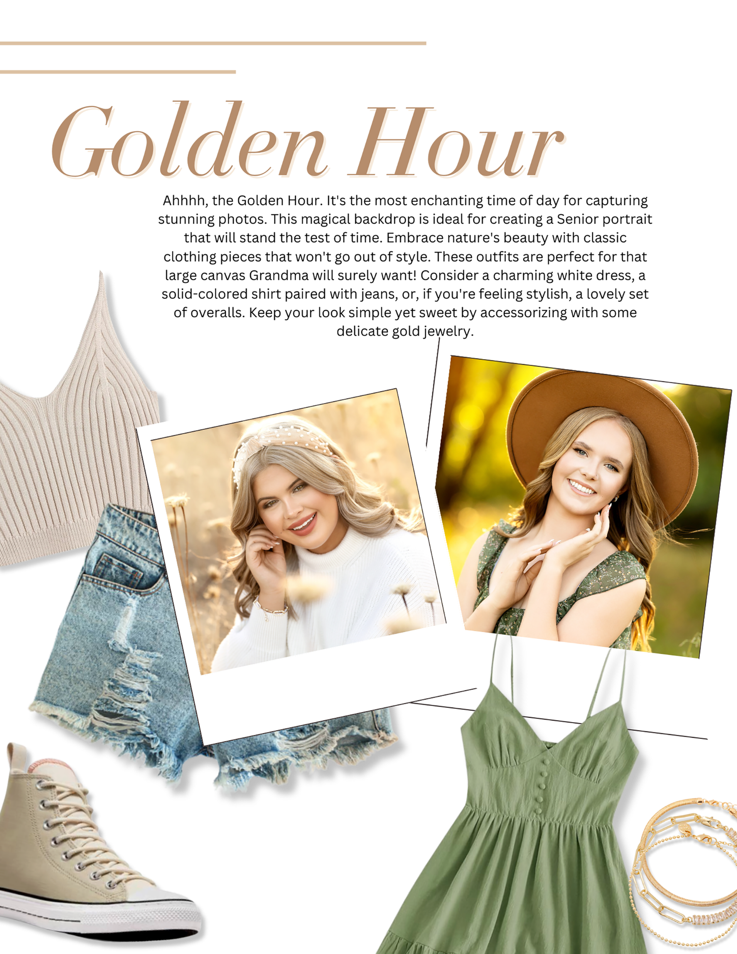 Golden Hour-What To Wear Template  Senior Style Guide