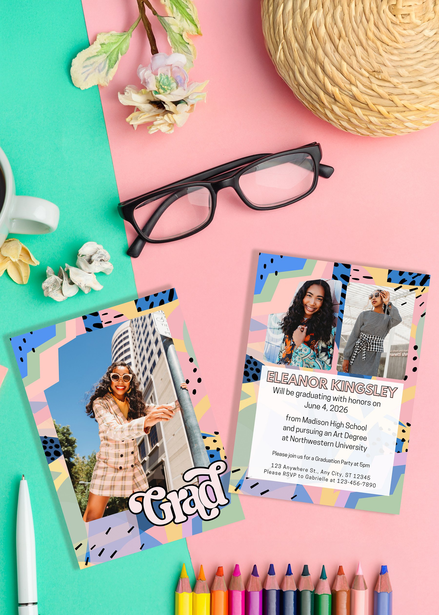 'But I'm An Art Student' Grad Card Template