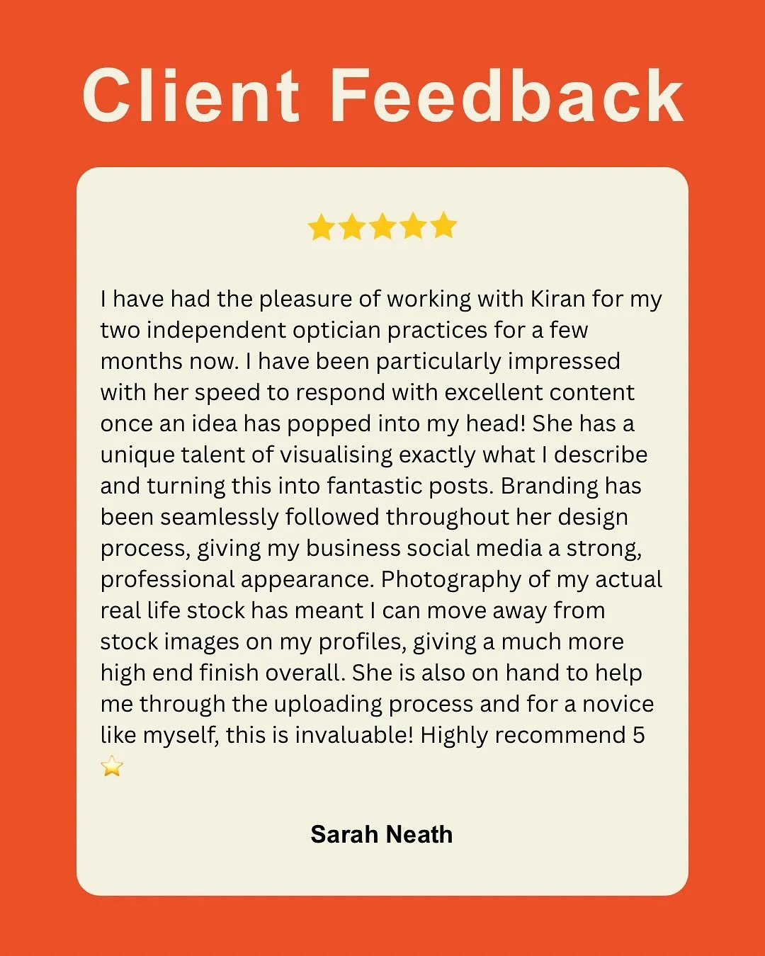 Client love 🥰

Nothing makes me happier than going above and beyond to help my independent businesses shine when it comes to all things digital marketing. ✨

Thank you @sarahneath for my lovely review and for giving me the opportunity to work on you