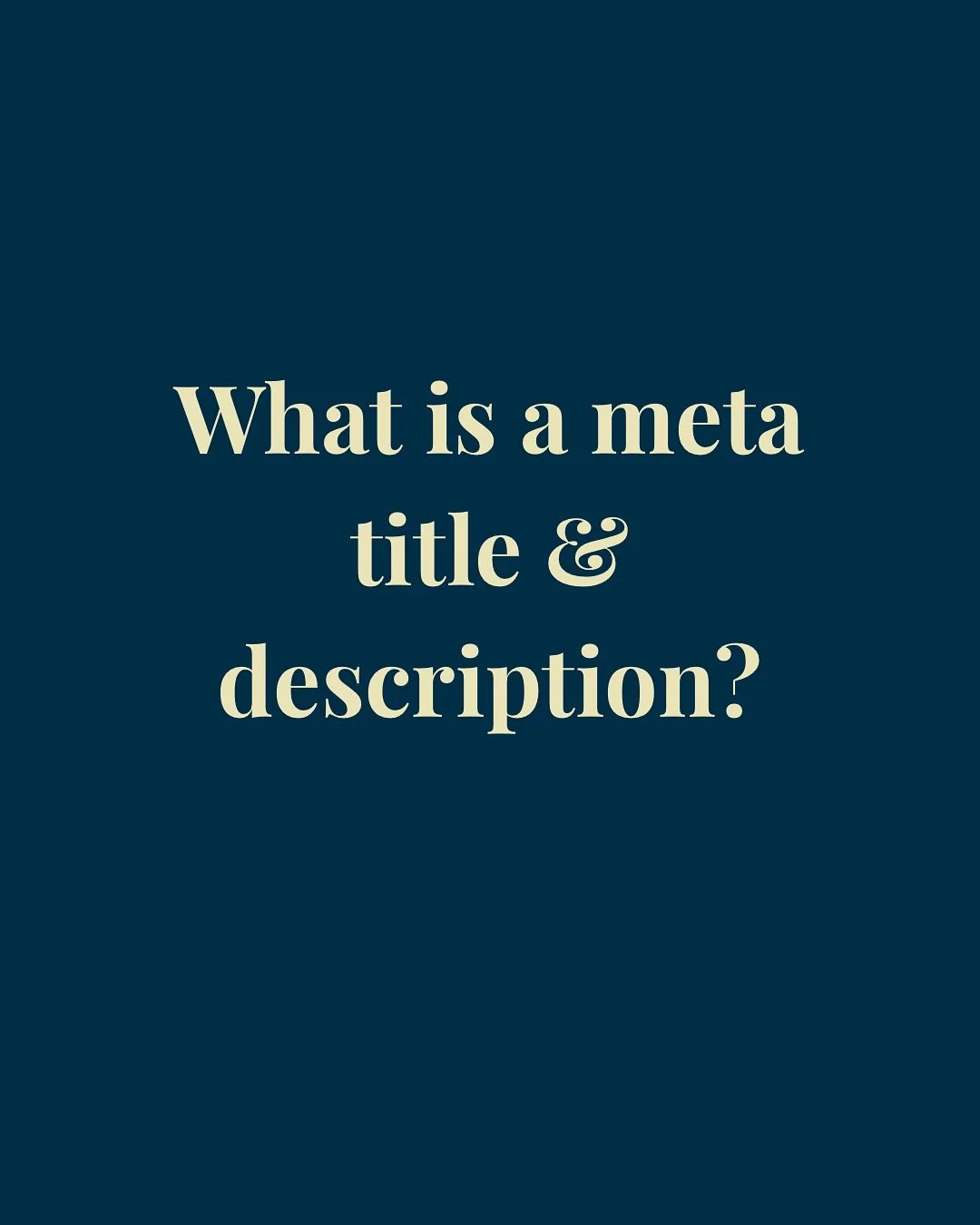 Do you still need to update meta titles &amp; descriptions in 2025? Yes absolutely.

While search engines like Google are using AI to understand content better &amp; sometimes even rewrite descriptions, this doesn&rsquo;t diminish the importance of t
