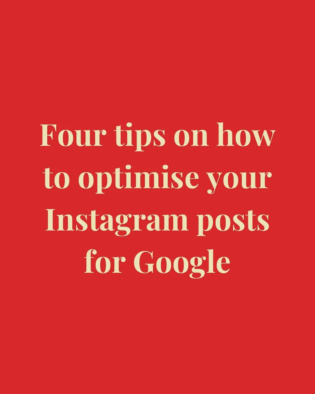Here are 4 tips on how you can optimise your Instagram posts to get discovered in Google search. Have you seen your posts in Google yet? 

Have I missed any tips?

Use Strategic Keywords

Think like your customers! What are they searching for? Weave 