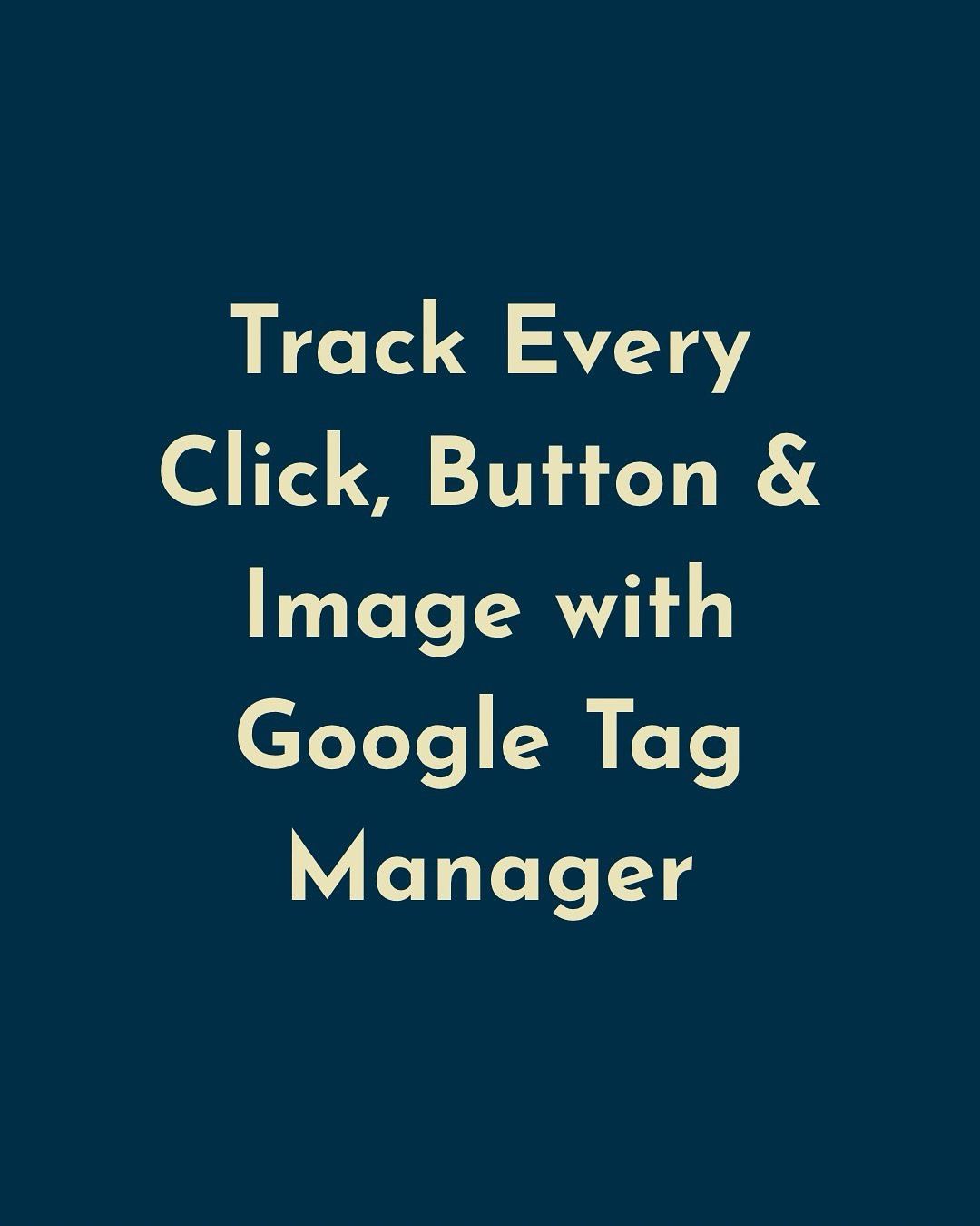 Stop 🚫 wondering if people are clicking on your website &amp; swipe right 👉  to start tracking with Google Tag Manager (GTM).

I have put together a 13 page slide guide to show you how to set up image click tracking with a destination link. 

The v