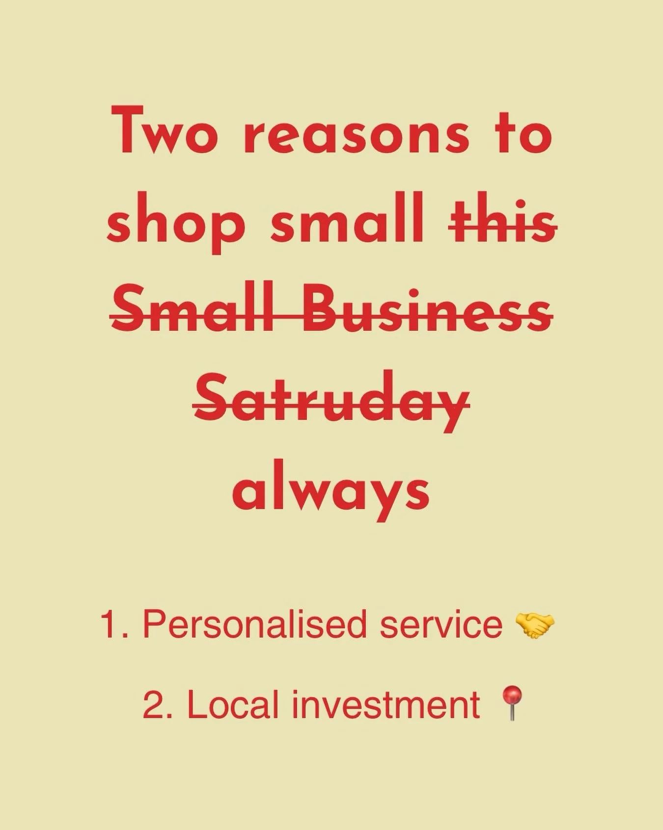 When you choose local businesses &amp; retailers this Small Business Saturday, and always, you are guaranteed a personal service you won&rsquo;t get from a big corporate company &amp; you are playing a part in keeping the local community alive. Here 
