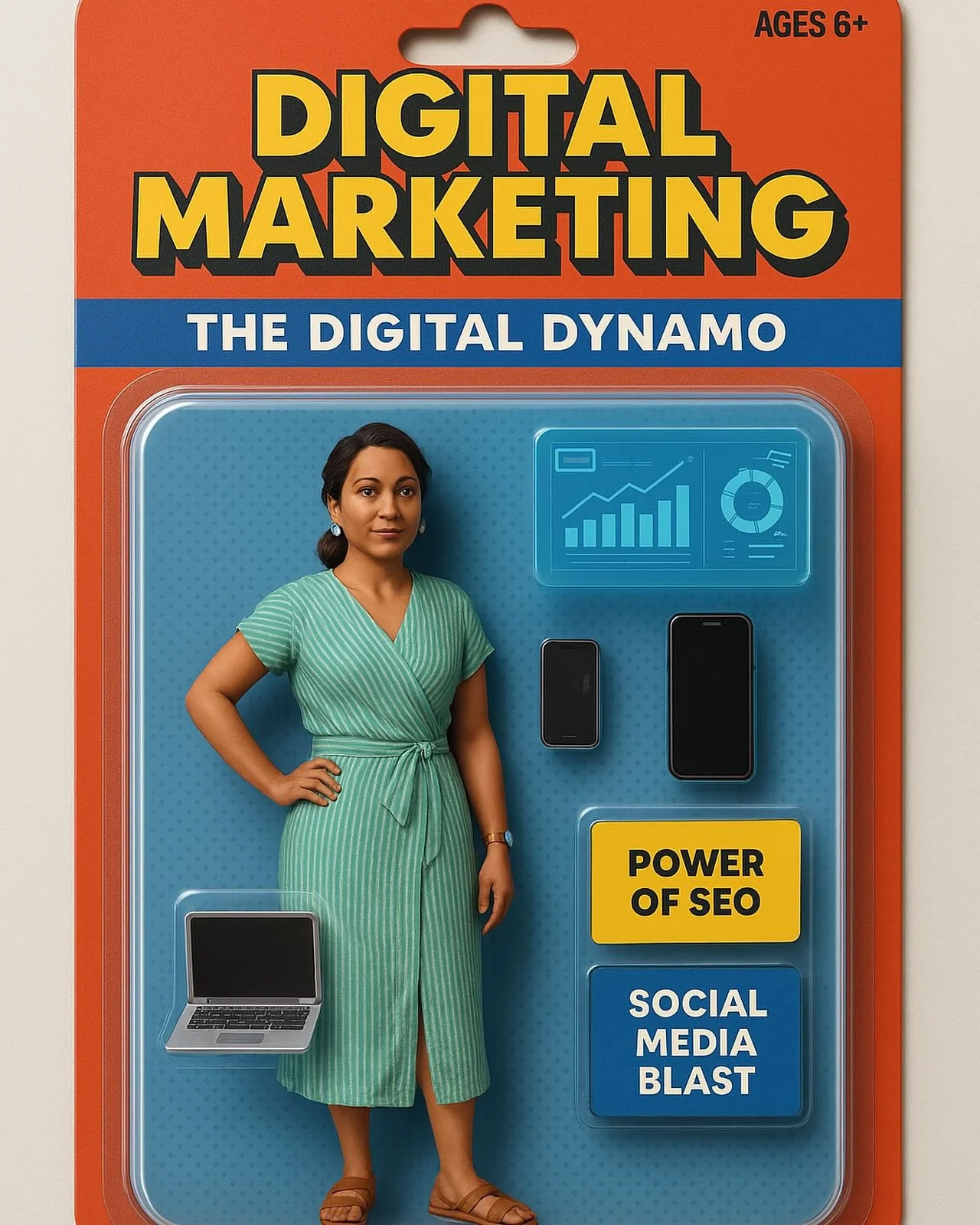 Introducing the digital marketing action figure version of me. 😅

Here's how I created it:

✨ I logged into Chat GPT.
✨ Added an image of myself and a prompt to create a digital marketing action figure toy of me. 

And if you don't like the results.
