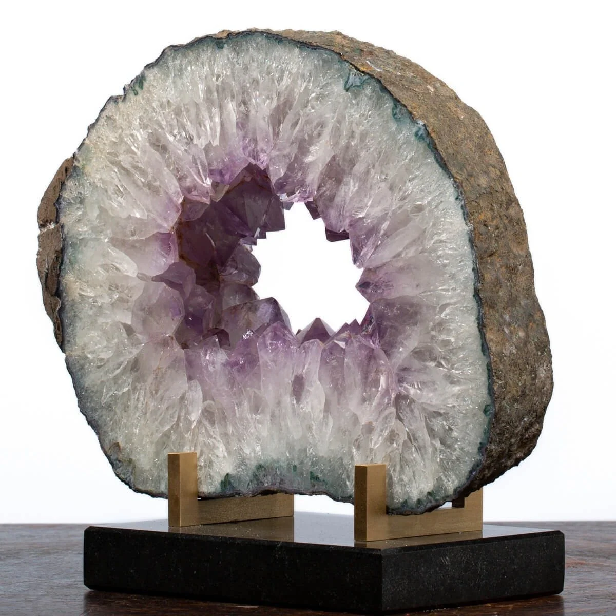 Amethyst Geode on Marble Base - Crystals and Minerals for Decor
