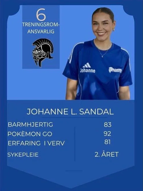 🏋️&zwj;♀️ M&oslash;t Johanne Sandal, en av v&aring;re treningsromansvarlige! Du finner henne alltid p&aring; treningsrommet med sitt sprudlende engasjement.