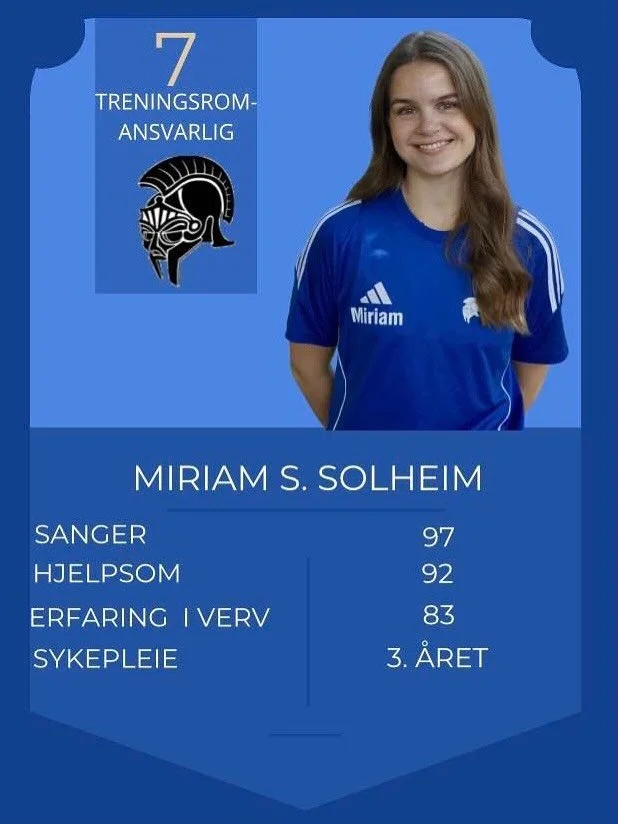 💪 Her er Miriam Solheim, en av v&aring;re treningsromansvarlige! Hun er en alt-mulig-kvinne som har kontroll p&aring; alt som skjer p&aring; treningsrommet.