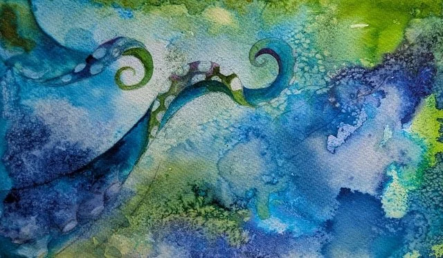 Underwater Scene in Ink