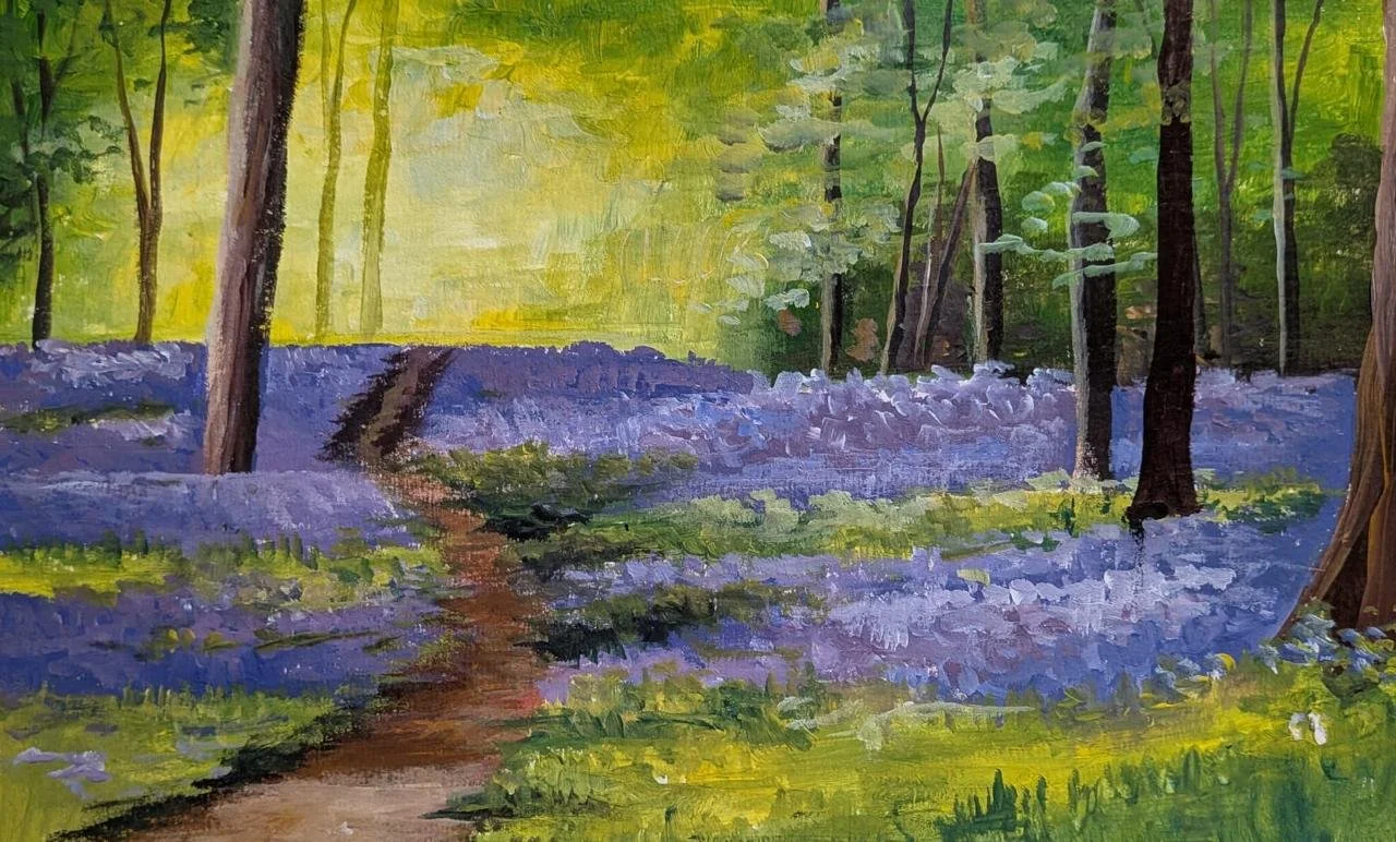 Bluebell Wood in Acrylic Workshop
