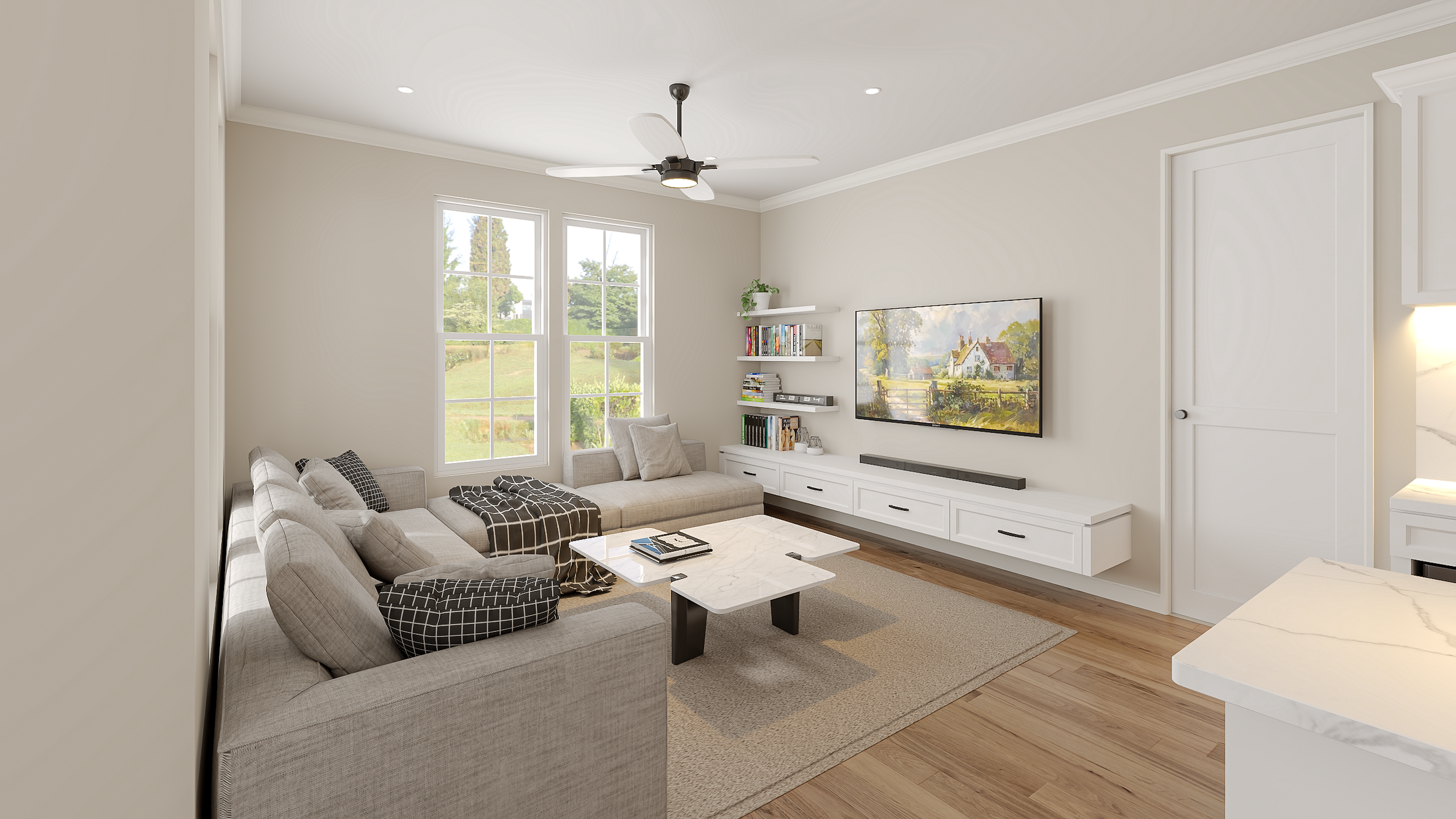 Sample Interior Rendering - Family Room