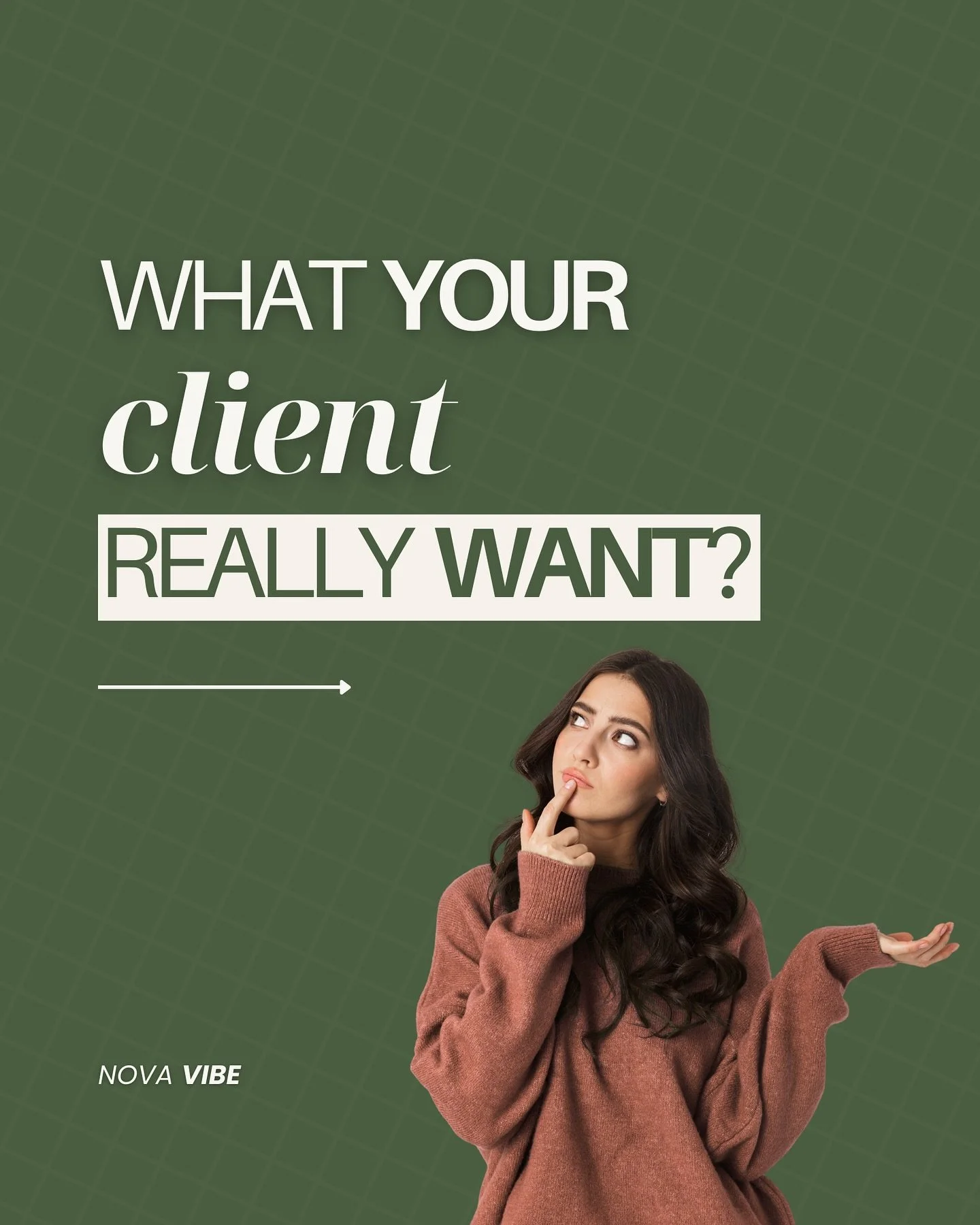 what do your clients really want from you? 

spoiler: it&rsquo;s not just a pretty feed.

the good news? you don&rsquo;t need tricks &mdash; just clarity and consistency.

ready to give your audience what they&rsquo;re actually looking for? let&rsquo