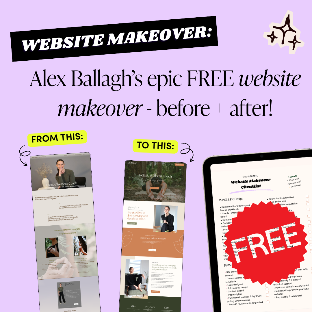 Squarespace Portfolio spotlight: Alex Ballagh's epic FREE website makeover - before &amp; after!