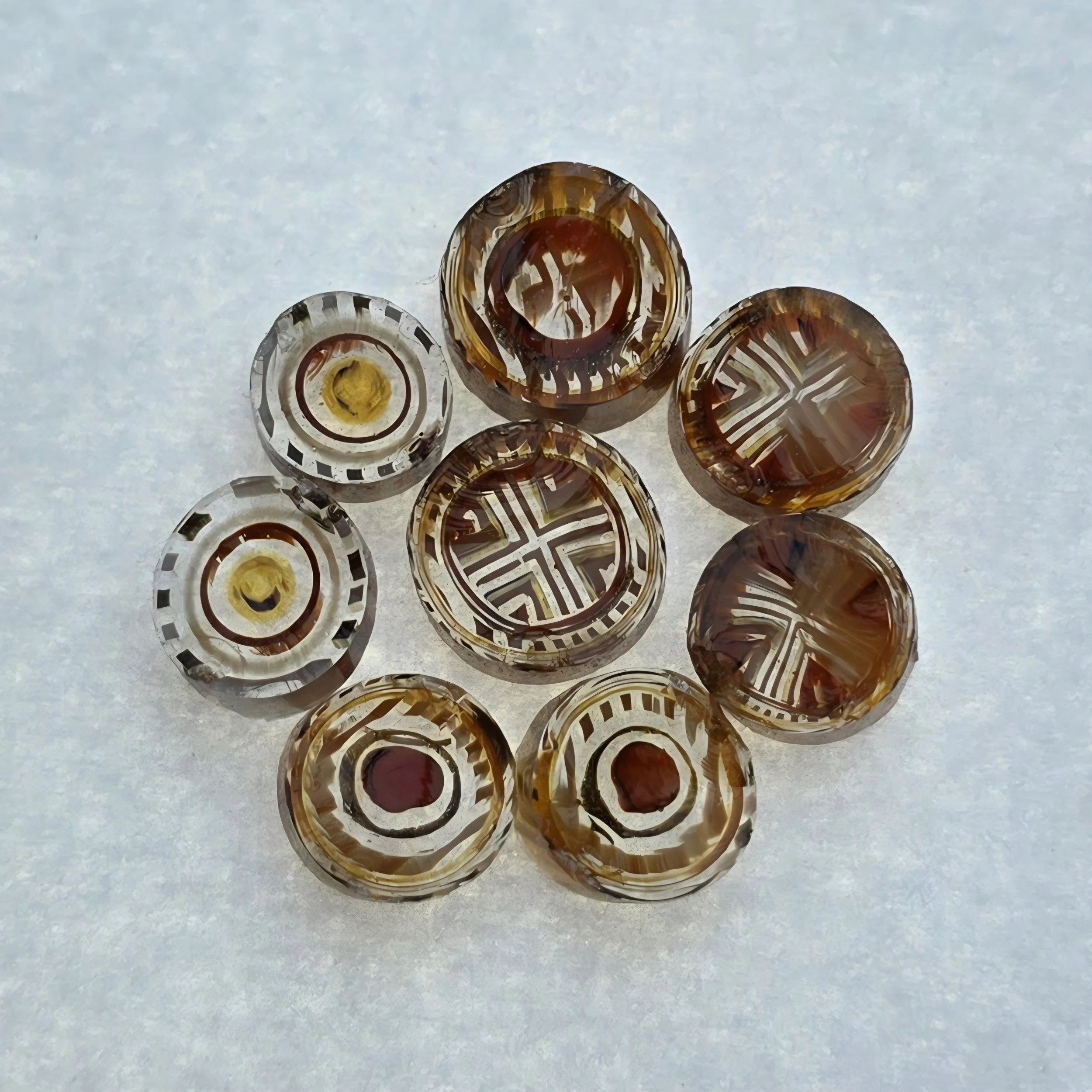 Amber Pattern Murrini Slices – COE 96
