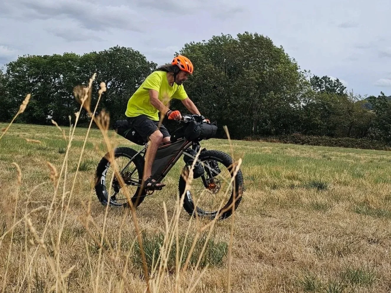 Graham Riding BowTi Bikepacking