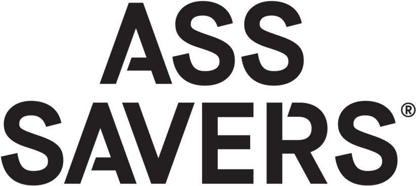 Logo of Ass Saveers with the text in bold black letters.