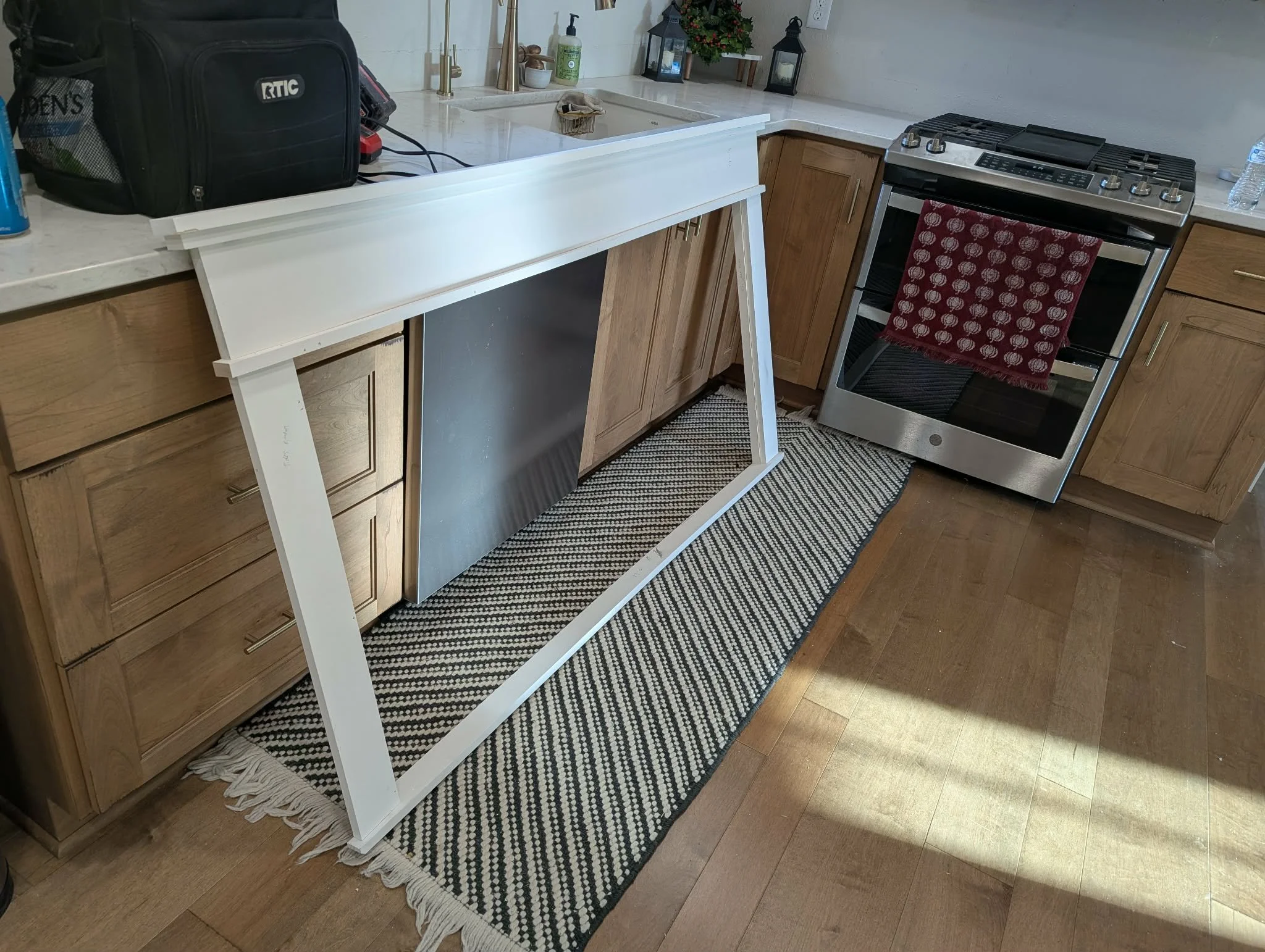 A window trim assembly - ready for installation.