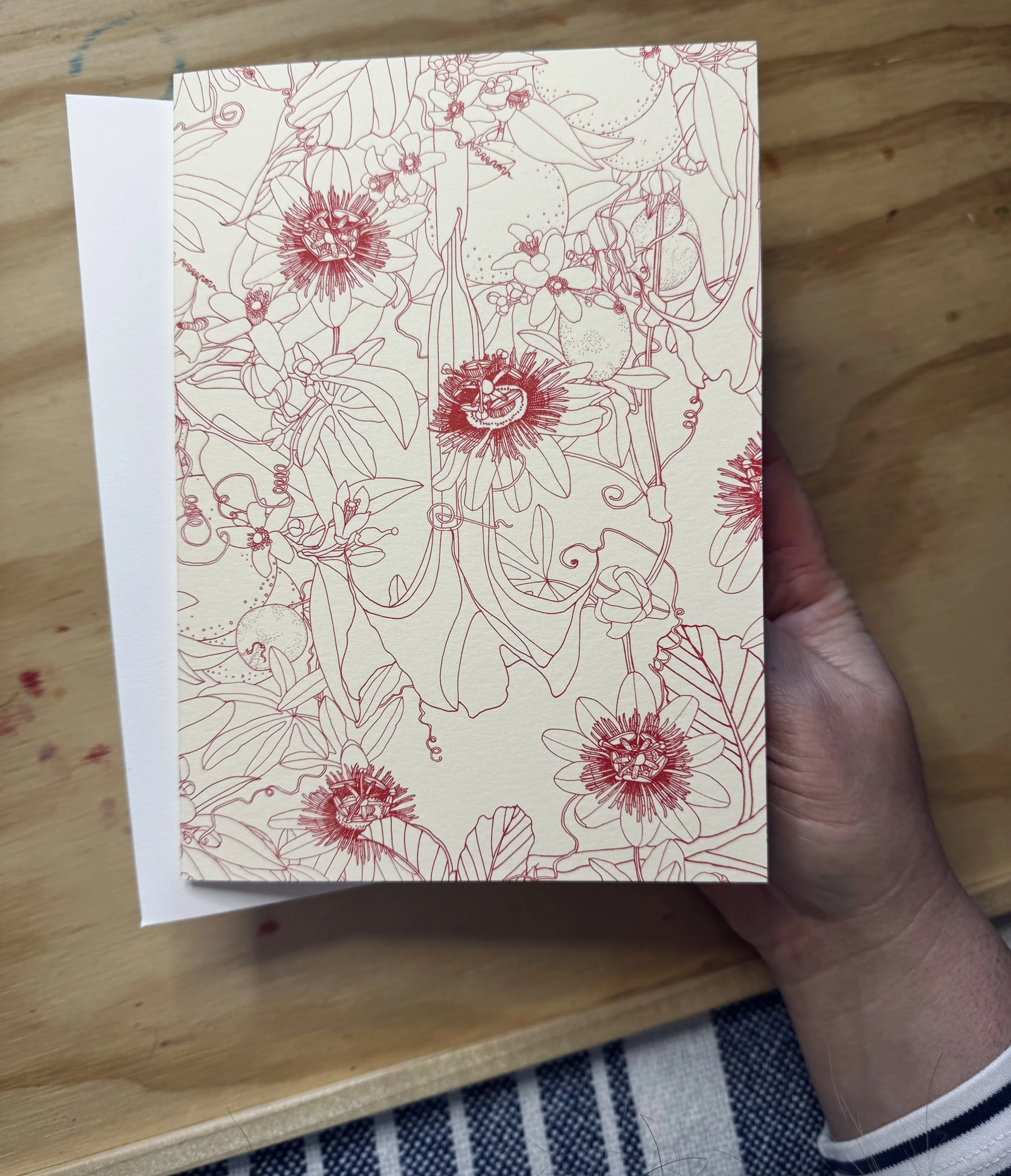 ‘Toile de Jouy Floral’ greeting cards