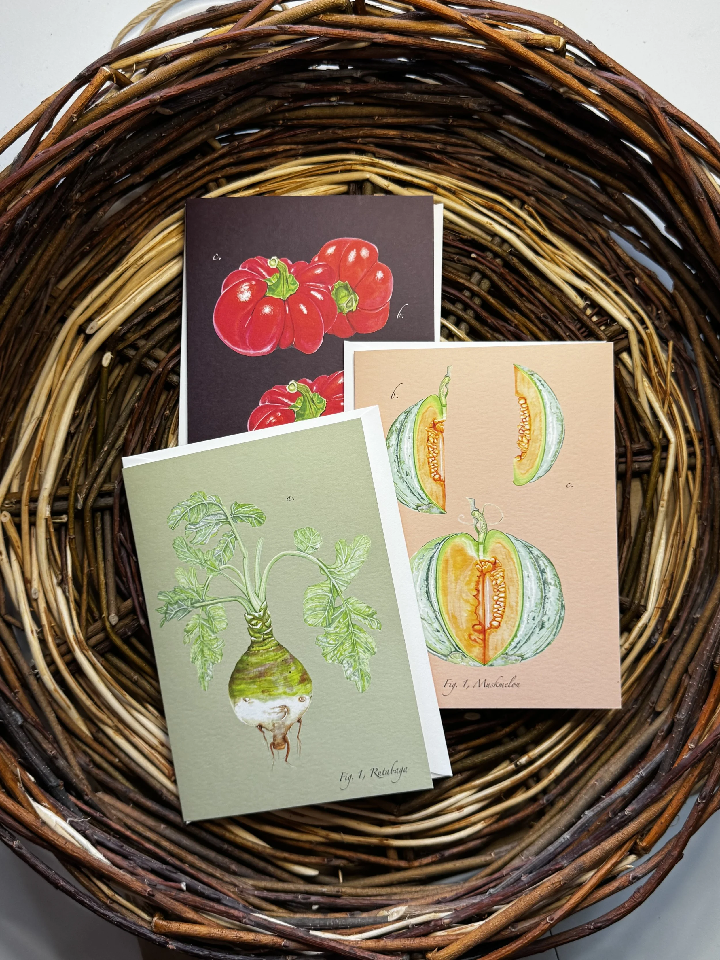 ‘Farmer’s Market’ folded note card set