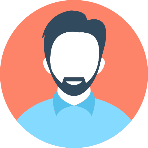 Icône d'un avatar masculin avec une barbe.