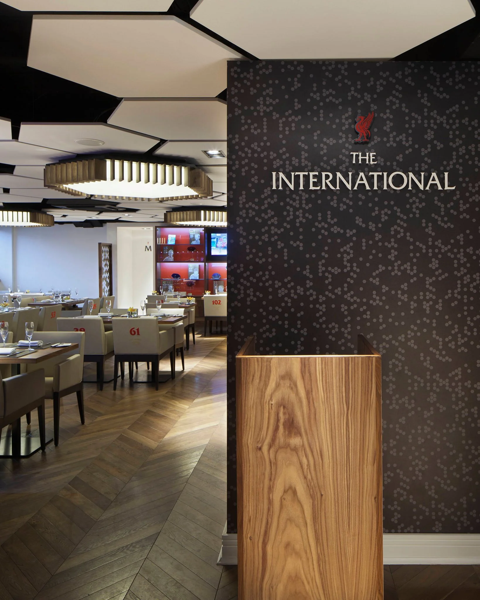 The International VIP Restaurant at Liverpool FC Stadium Anfield, photography by Premier Stadium Images