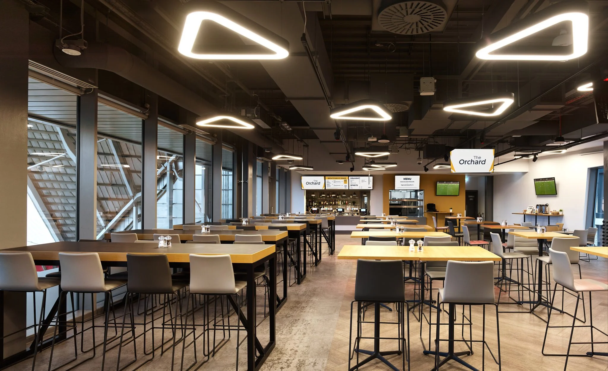 Bar at Brentford FC Gtech Community Stadium, photography by Premier Stadium Images