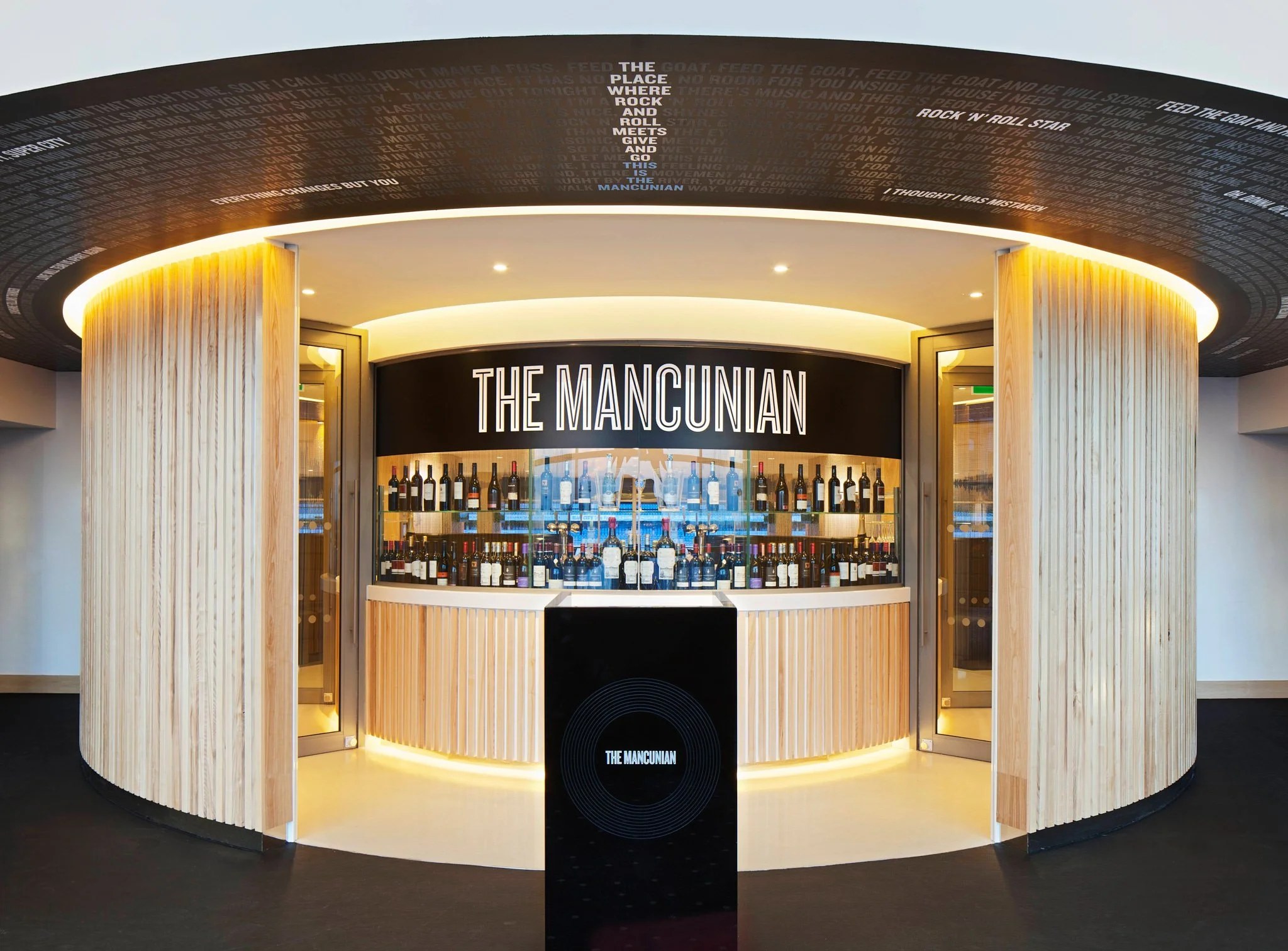 The Mancunian Bar in Manchester City ground Etihad Stadium, photography by Premier Stadium Images