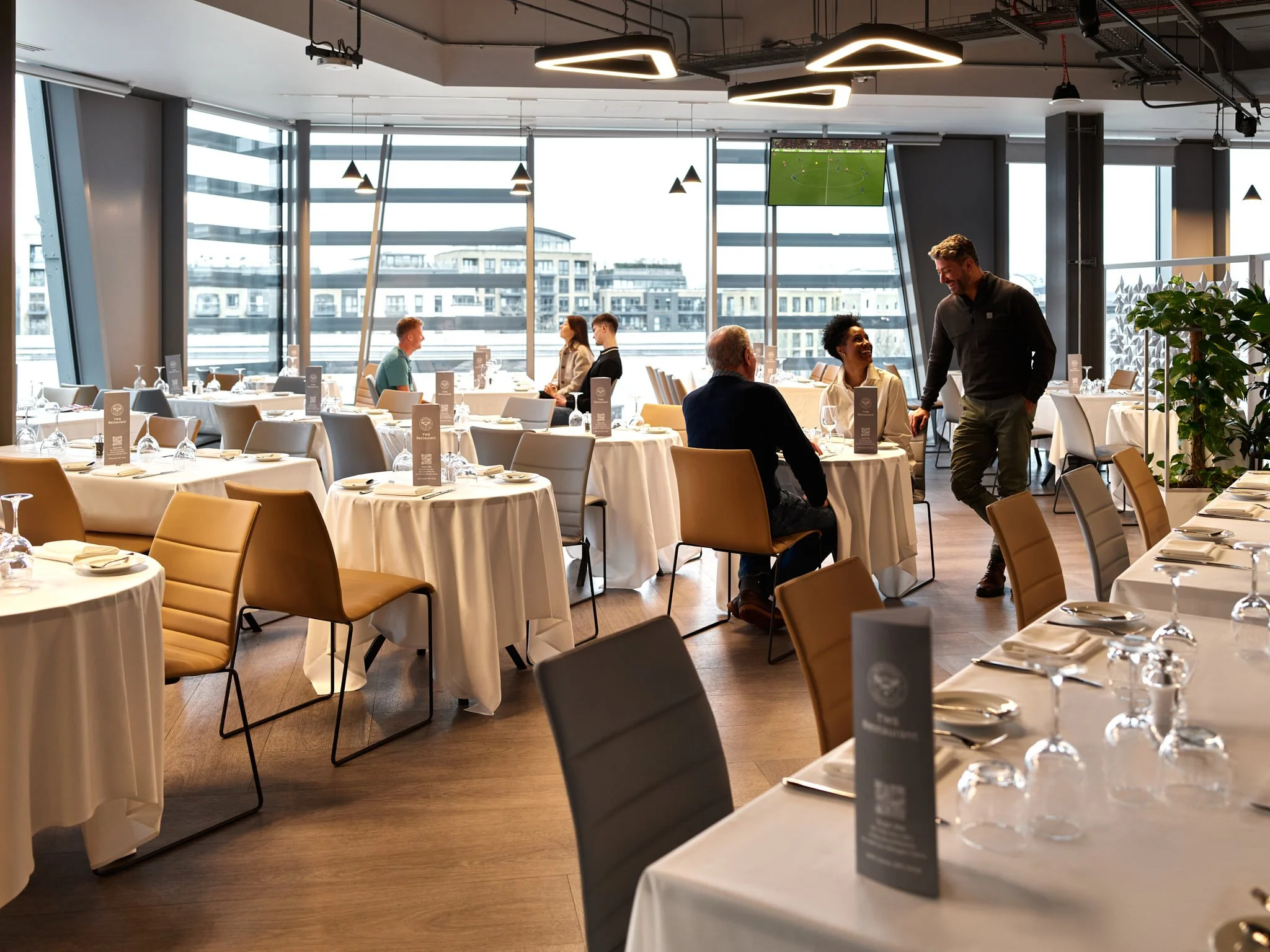 Restaurant Bar at Brentford FC Gtech Community Stadium, photography by Premier Stadium Images