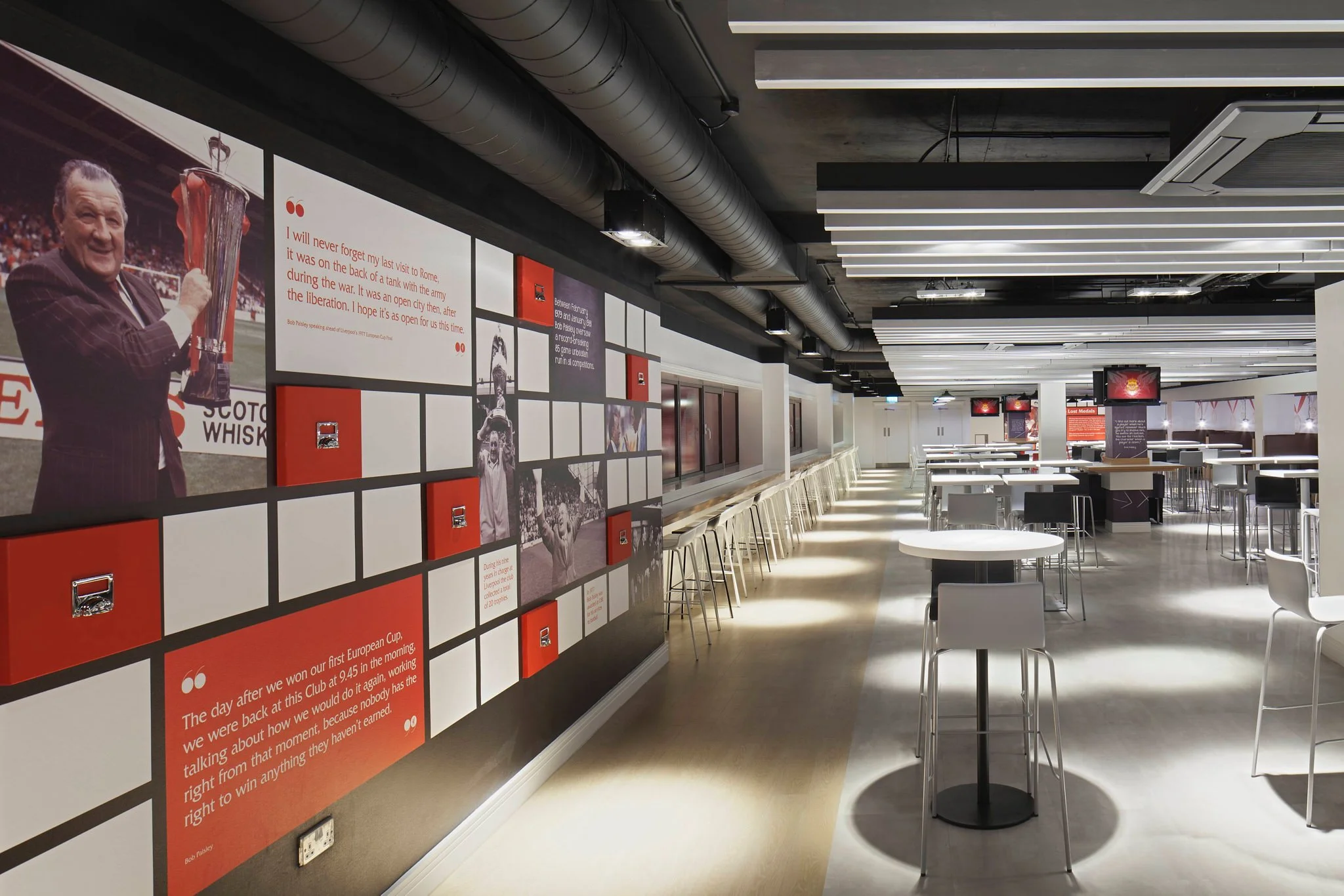 Hospitality Areas at Liverpool FC Stadium Anfield, photography by Premier Stadium Images