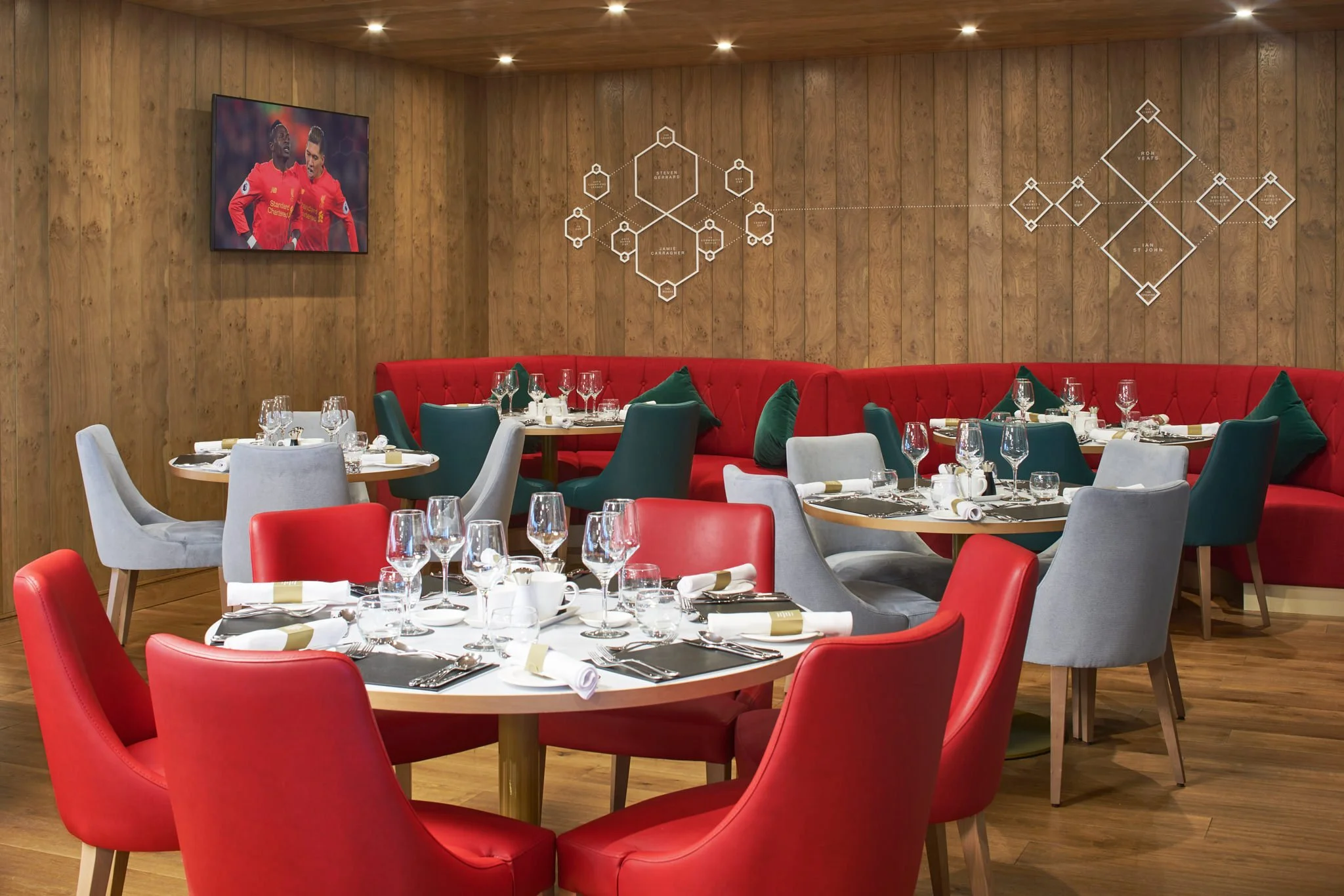 Hospitality Areas at Liverpool FC Stadium Anfield, photography by Premier Stadium Images