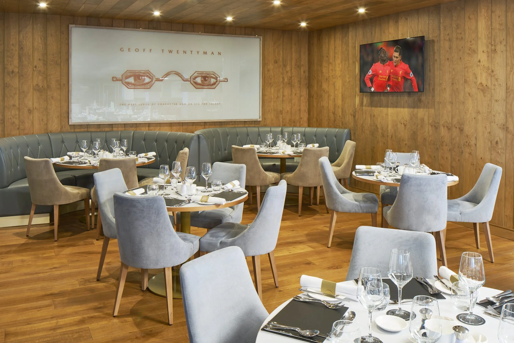 Hospitality Areas at Liverpool FC Stadium Anfield, photography by Premier Stadium Images