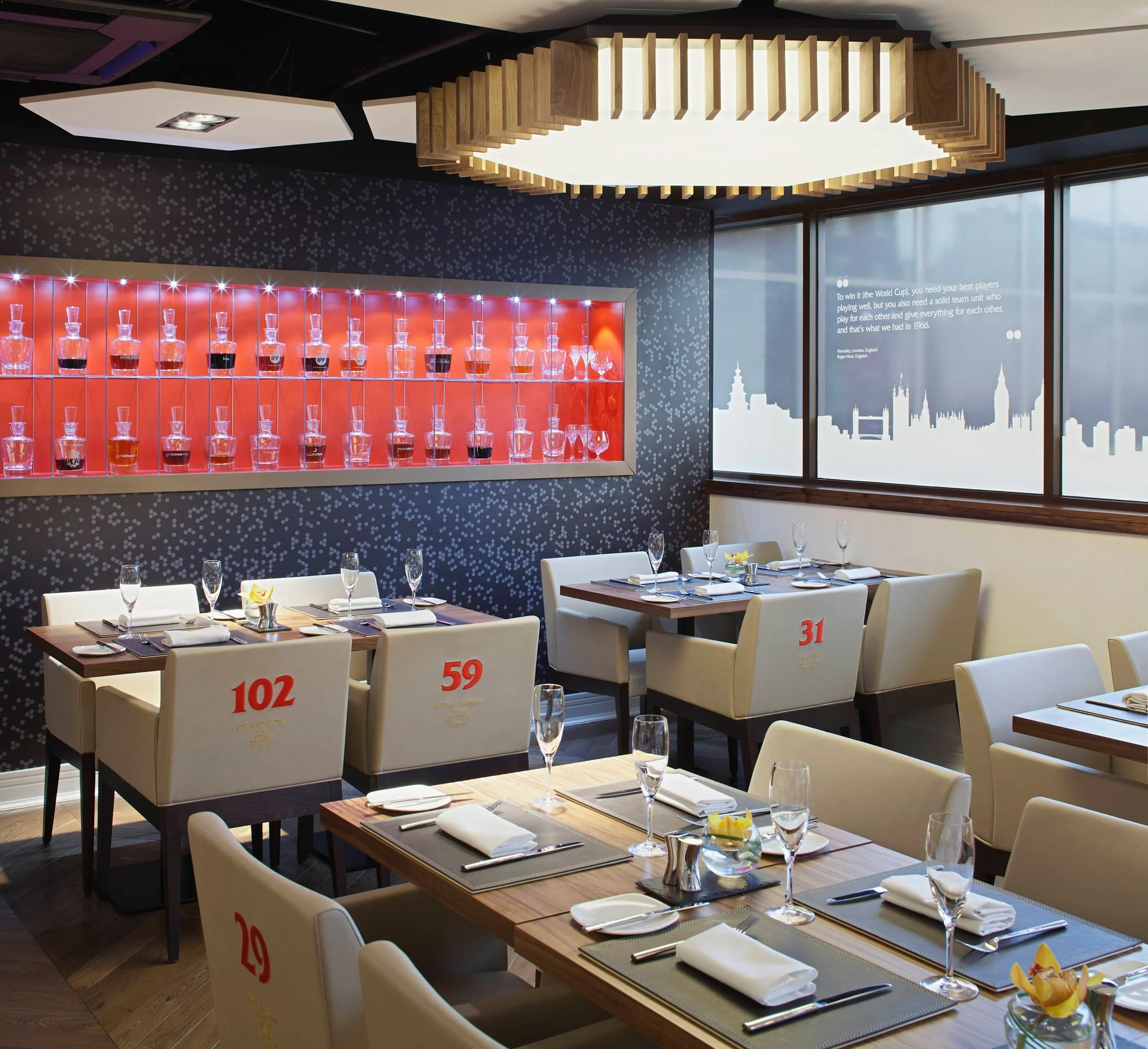 The International VIP Restaurant at Liverpool FC Stadium Anfield, photography by Premier Stadium Images