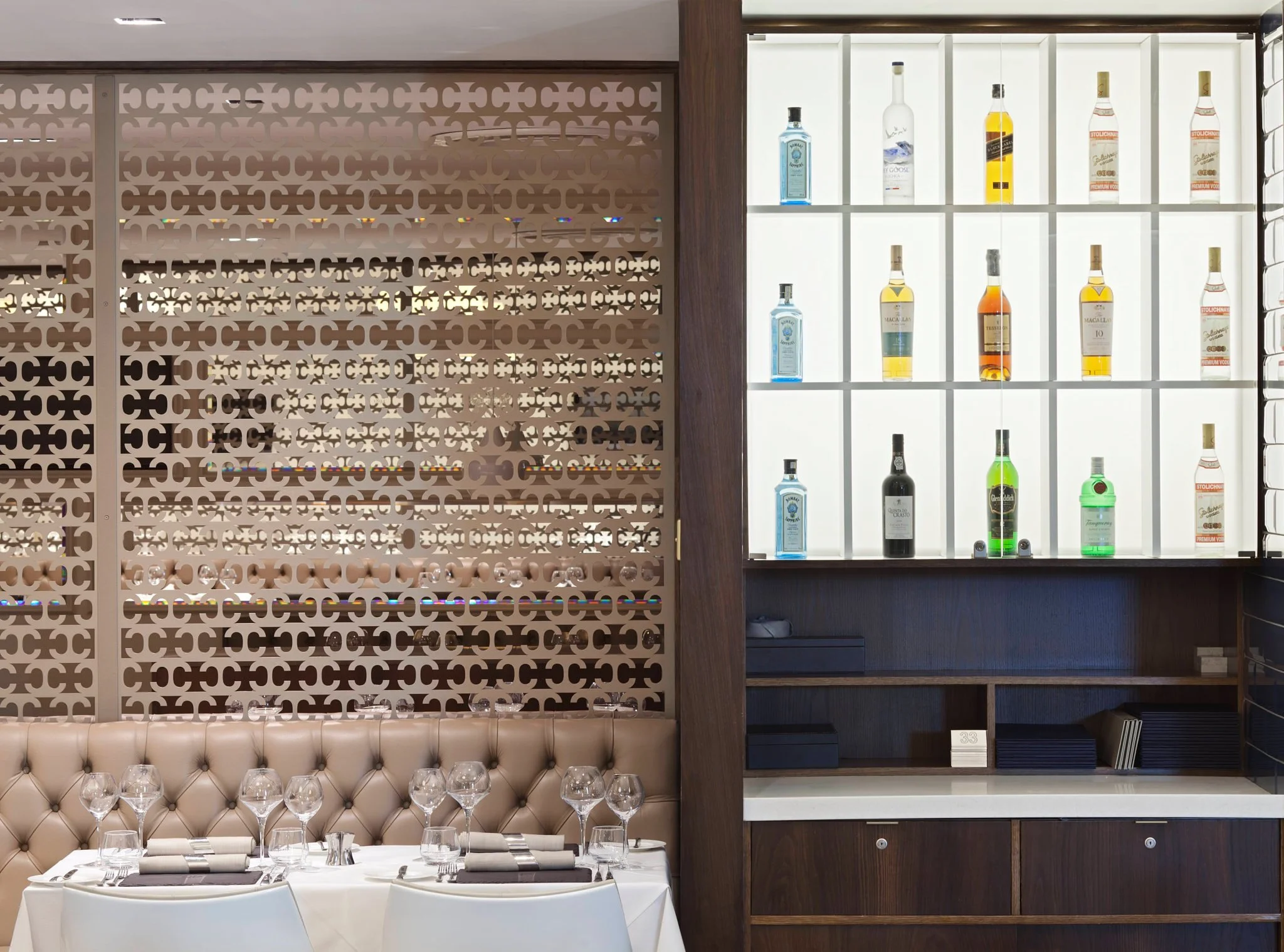 The Connell Club Restaurant Bar in Manchester City ground Etihad Stadium, photography by Premier Stadium Images