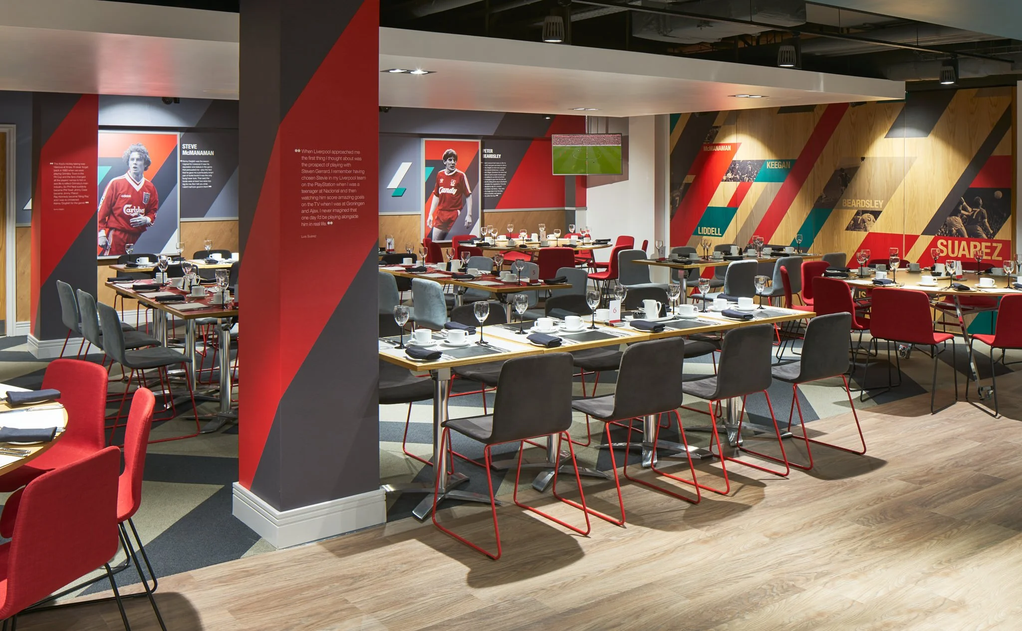 Sevens Bar at Liverpool FC Stadium Anfield, photography by Premier Stadium Images