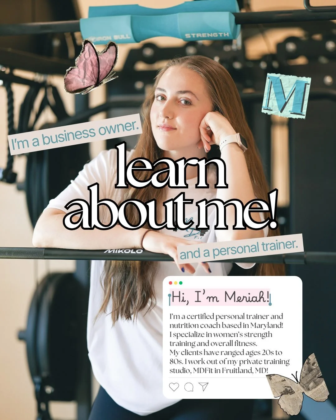 Let me introduce myself 🥰✨

#gymgirl #womenwholift #strongwomen #personaltrainer #maryland