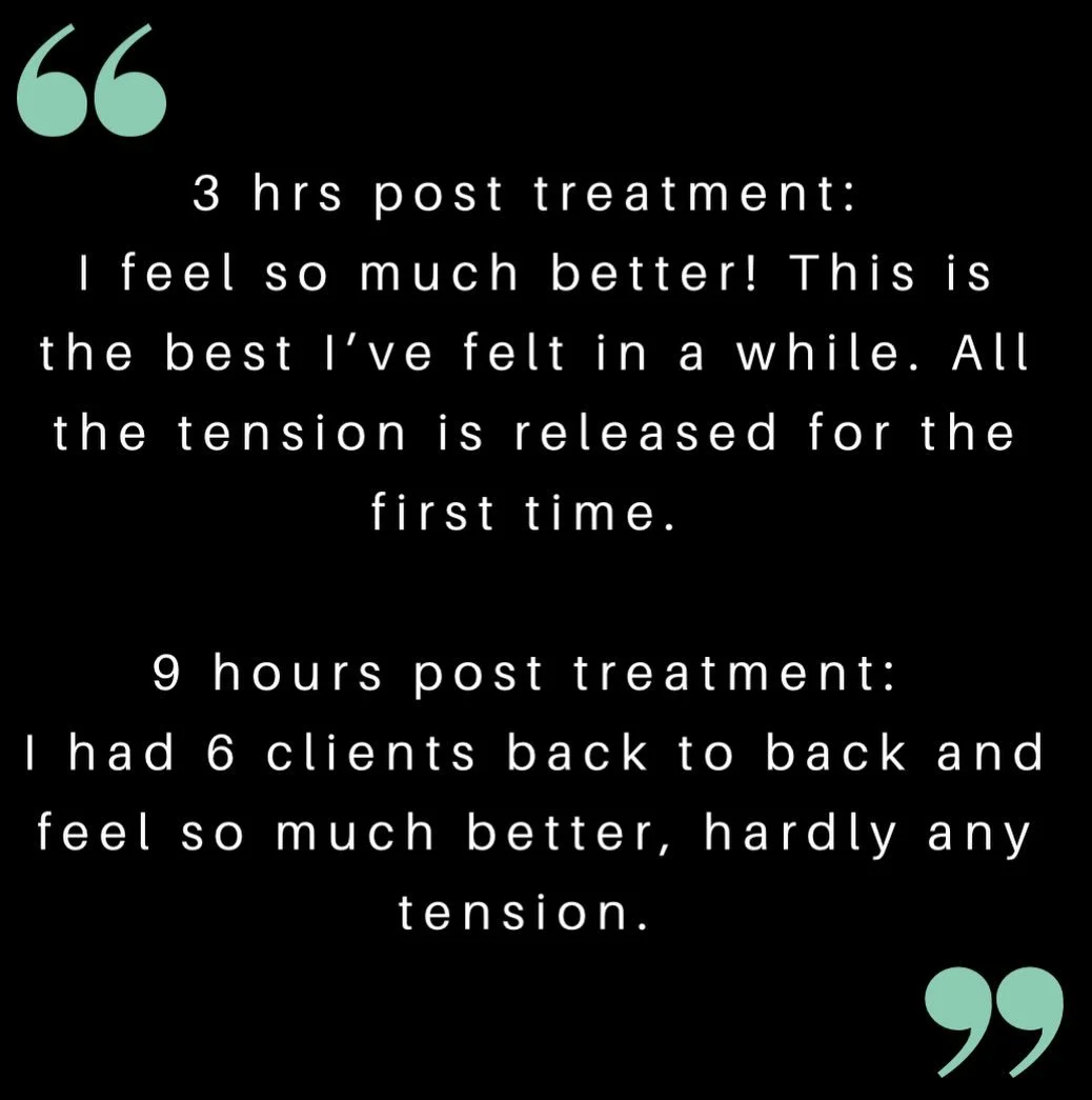 A progression of texts from a client post treatment. These messages are what I live for! ⭐️⭐️⭐️⭐️⭐️