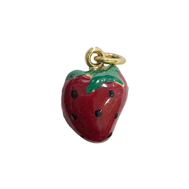 Enamel Strawberry Charm