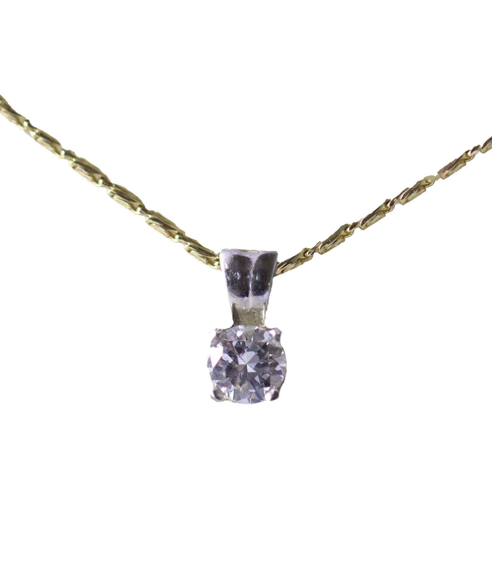Diamond Necklace Basket Set Two Tone Raso Chain