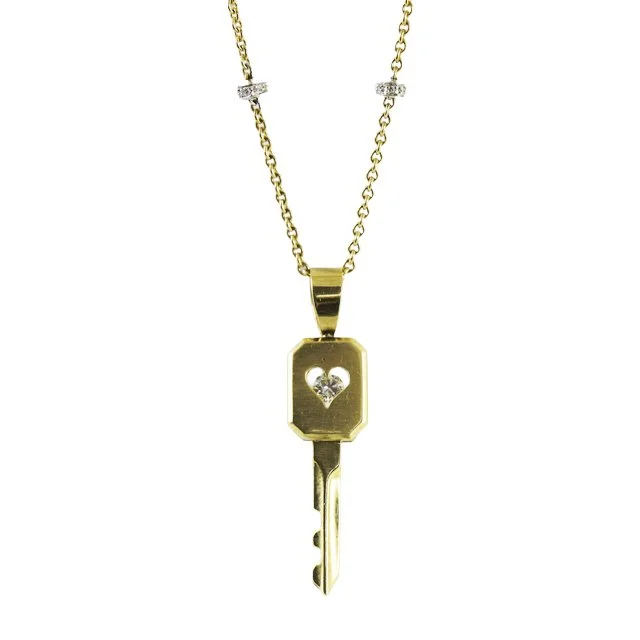 18k Yellow Gold Key Charm